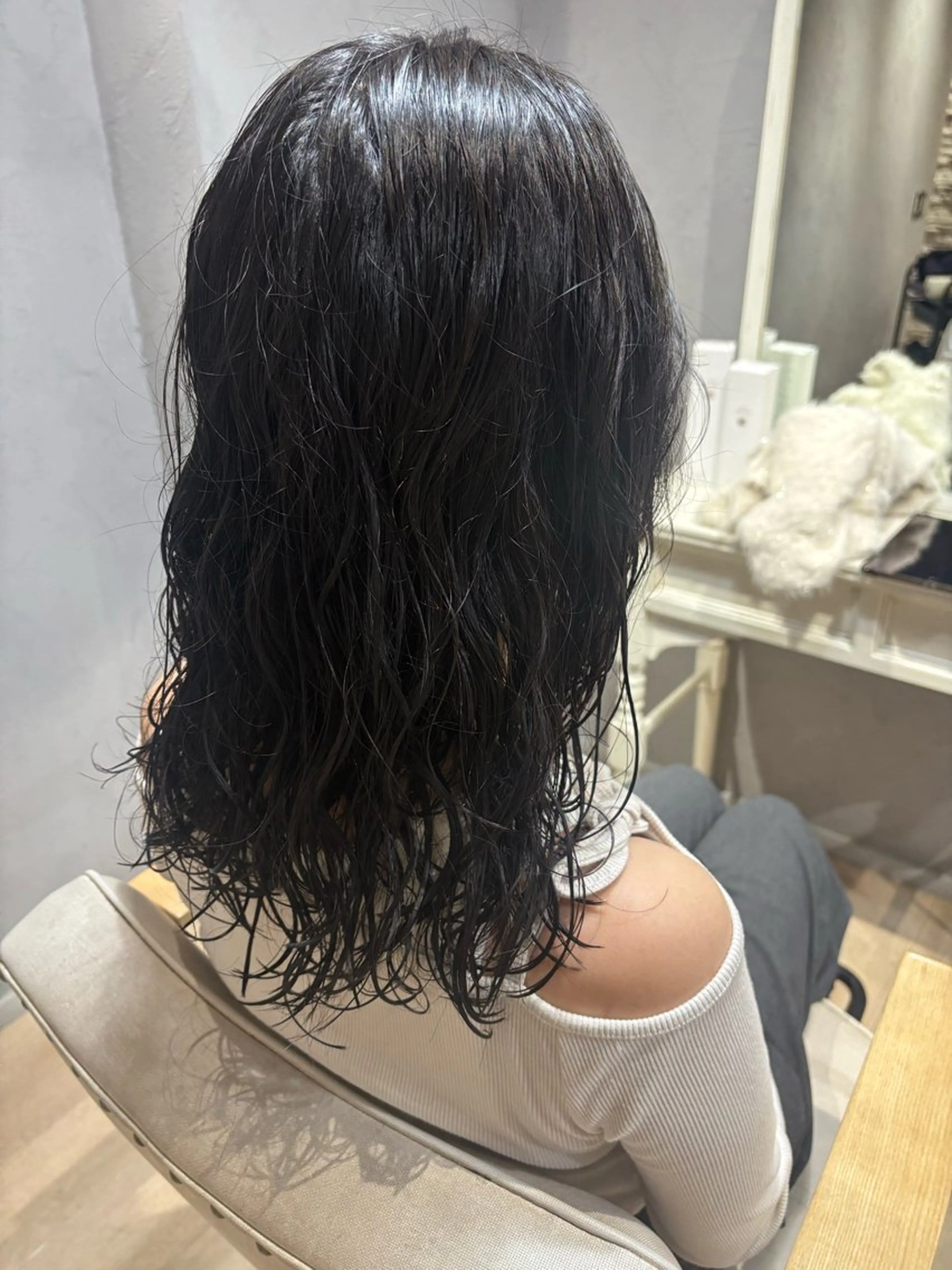 セミロング パーマ セミロングパーマ Maki /カラー/ブリーチのヘアスタイル