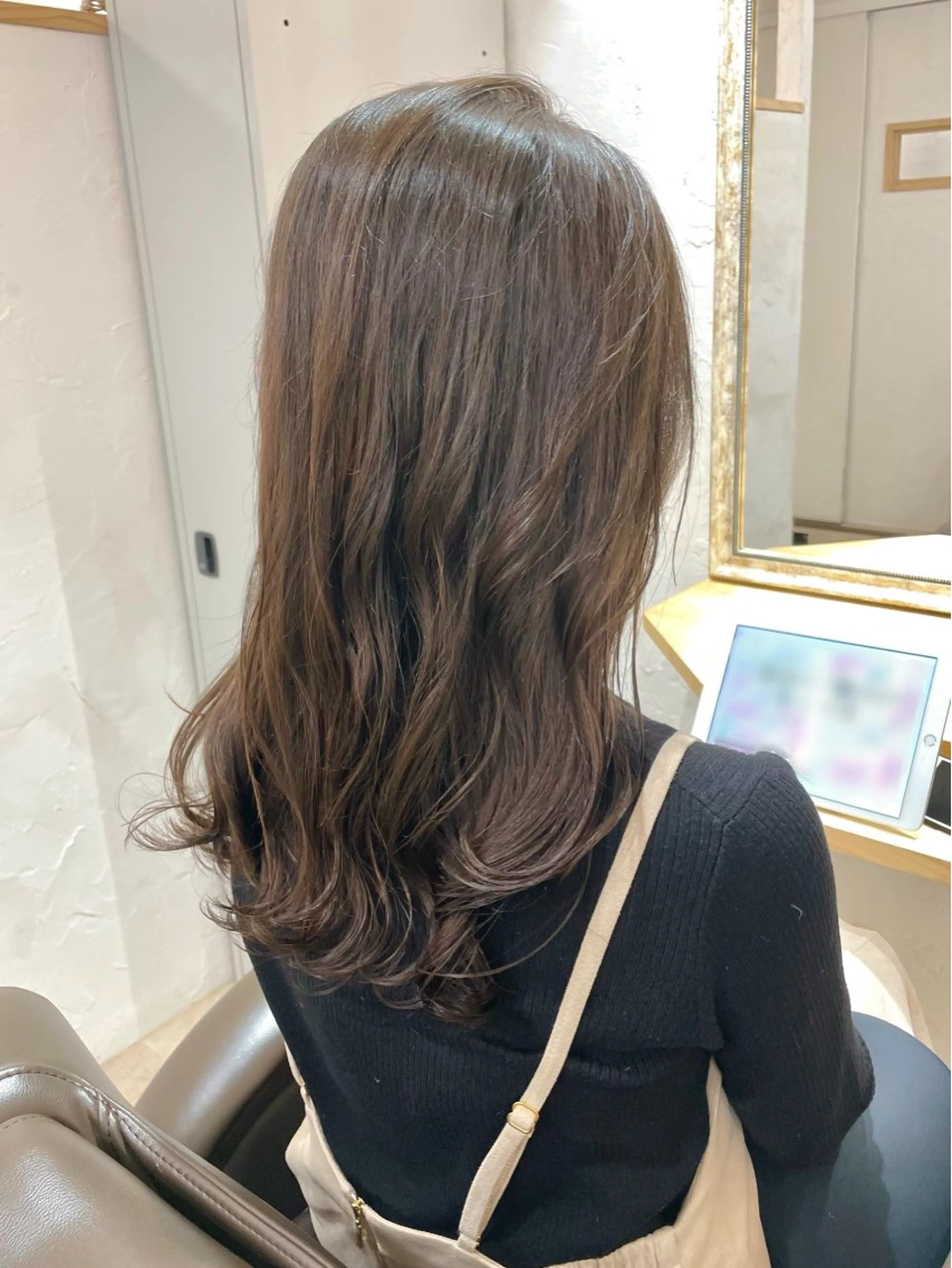 セミロング カラー パーマ 銀座No.1髪質改善 縮毛矯正/本木のヘアスタイル