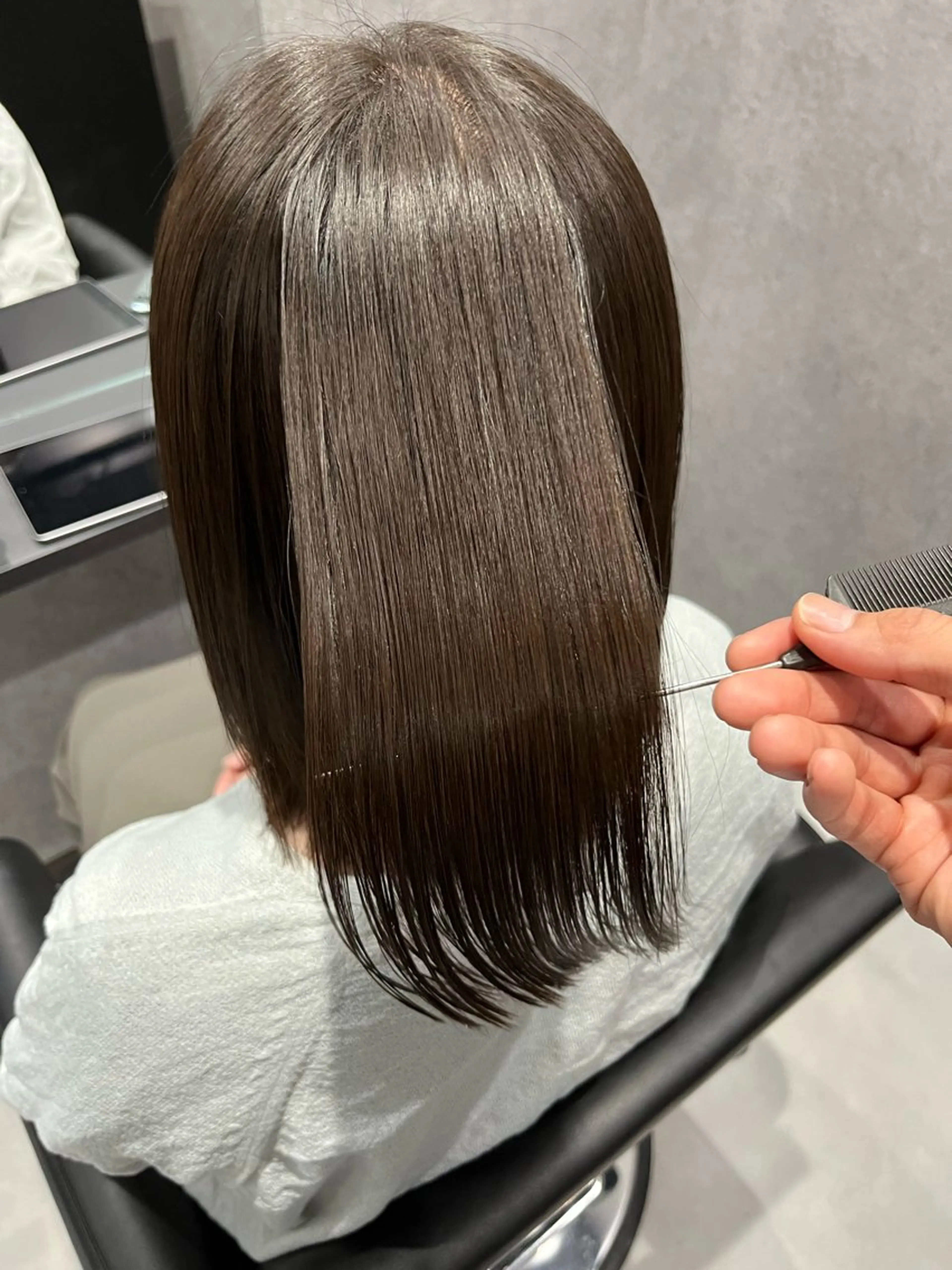 カット➕縮毛矯正➕超音波髪質改善ケアプロトリートメントの写真