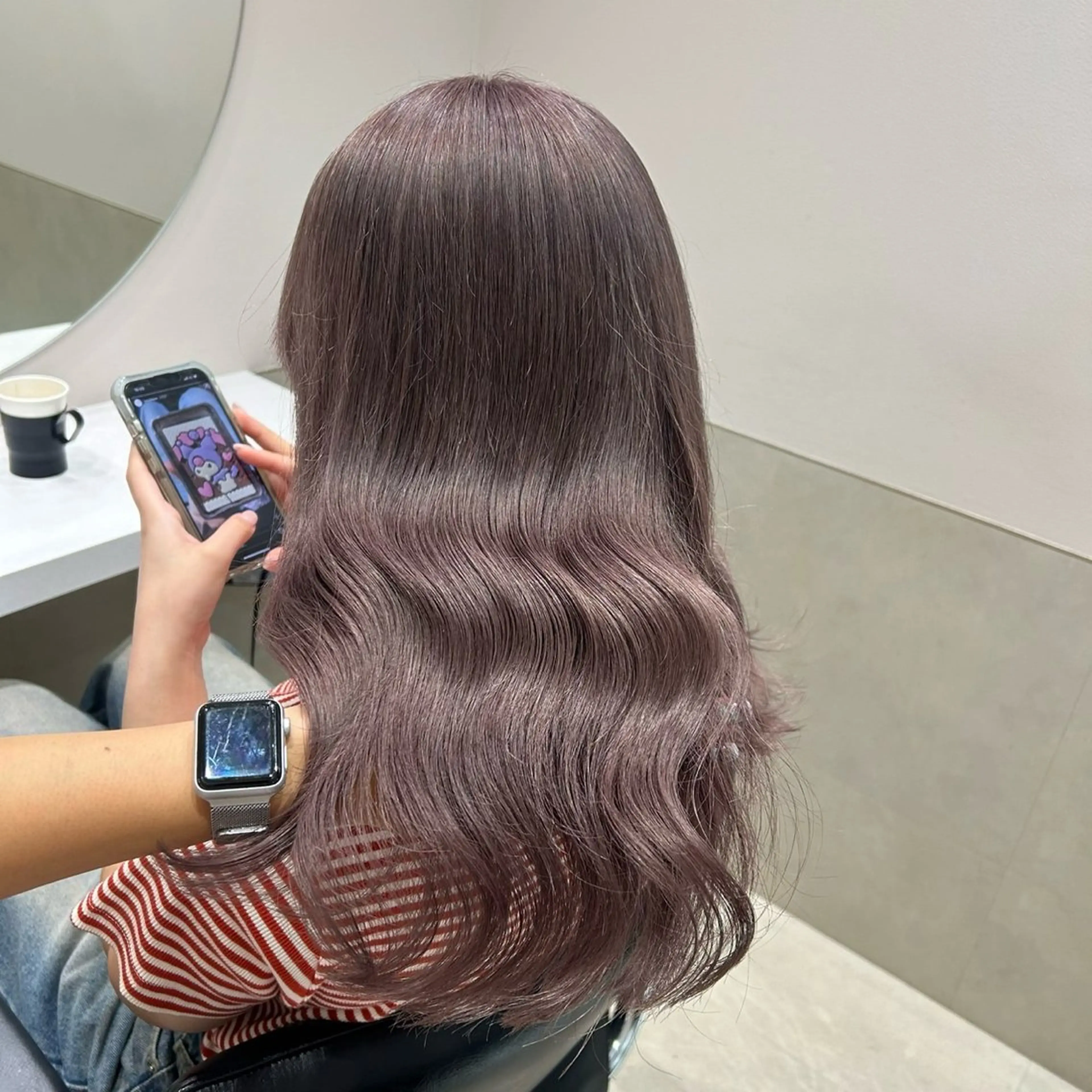 セミロング カラー ヘアアレンジ ヘアカラー トリートメント mai🍑暖色カラー /レイヤー💖のヘアスタイル
