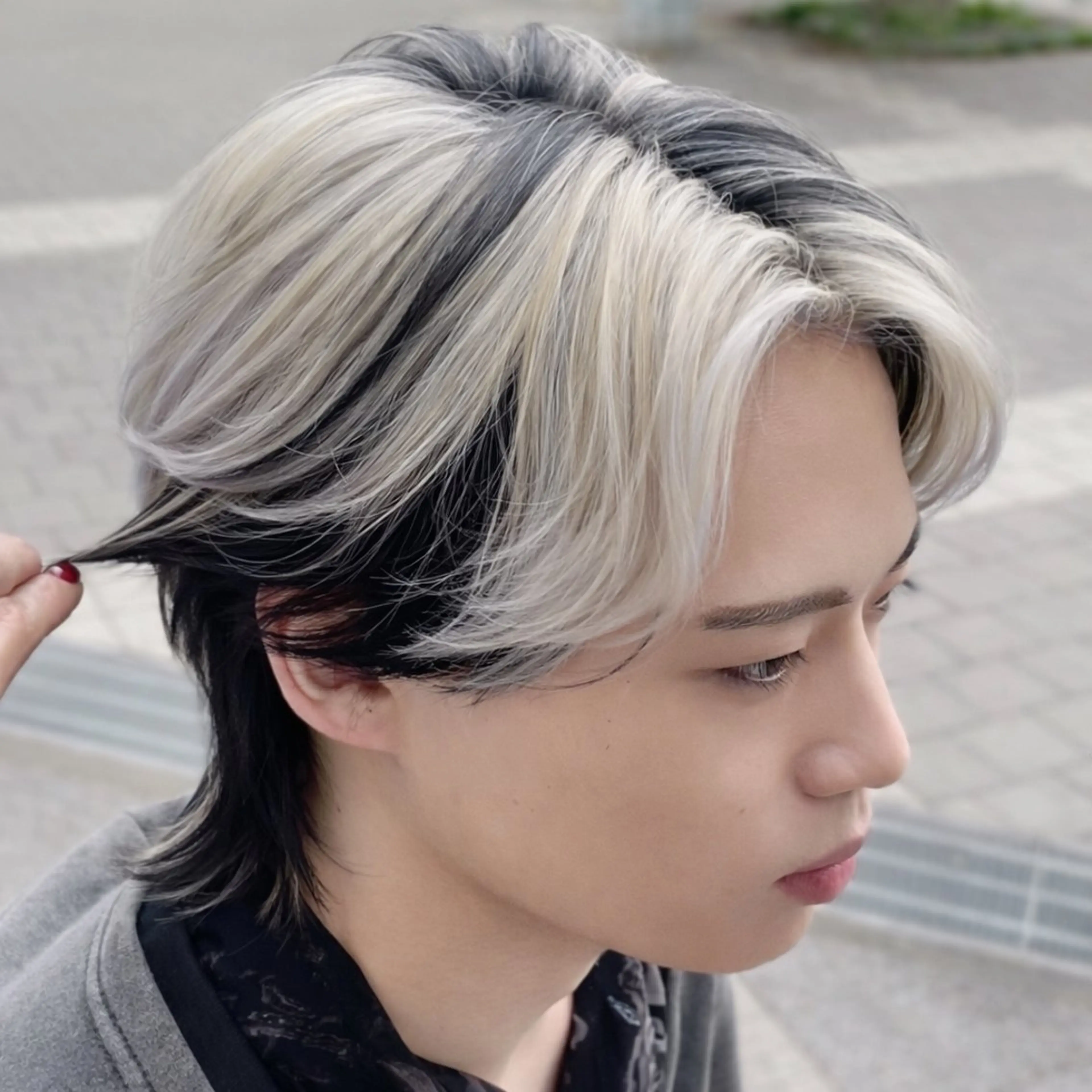 ショート メンズ カット ヘアカラー トリートメント ⭐️韓国ブリーチ 顔周りカット⭐️のヘアスタイル