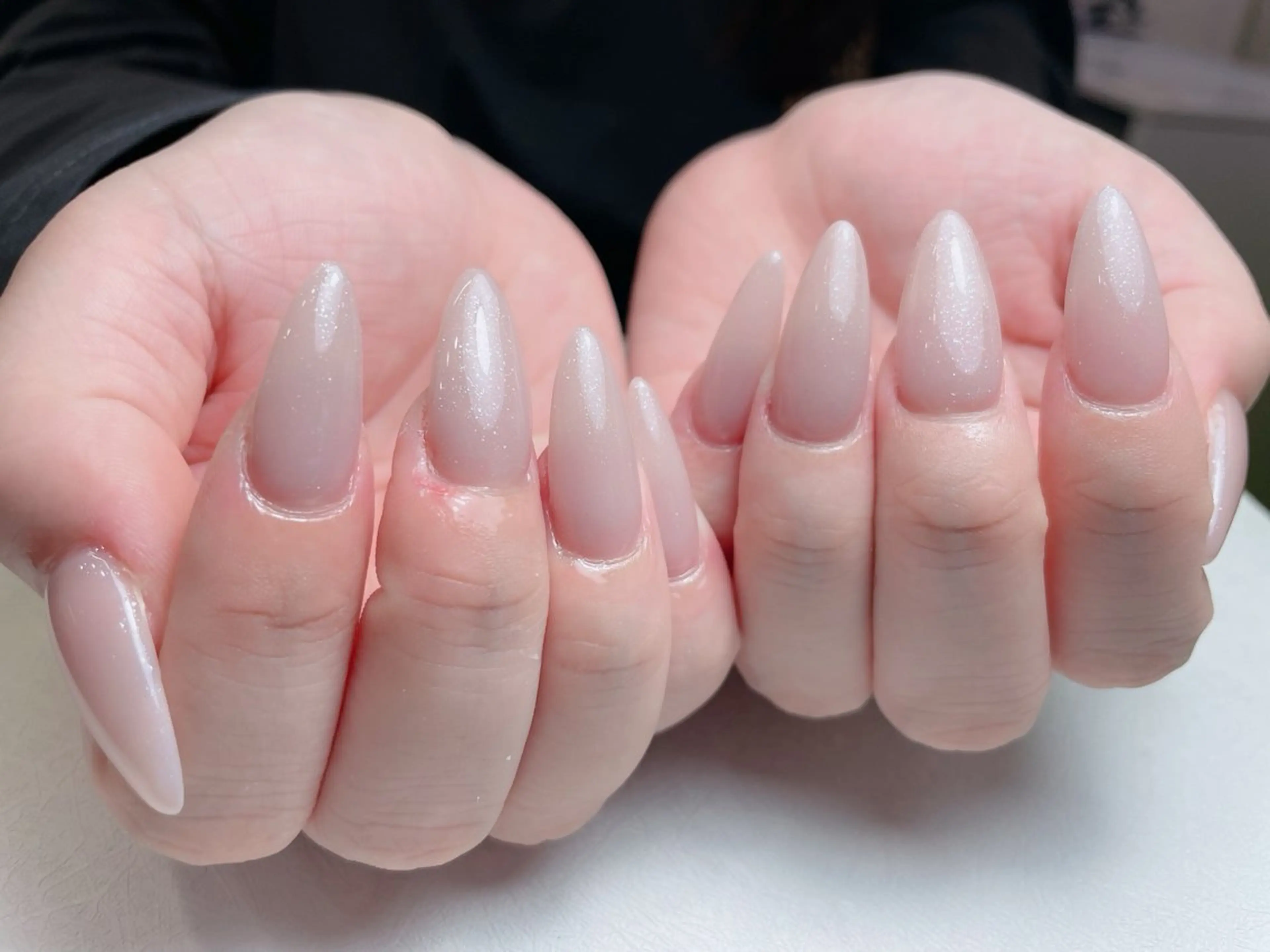 ネイル オーロラネイル 長さ出し フットネイル フレンチネイル 韓国ネイル 中野駅から2分 MEO NAILのネイルデザイン