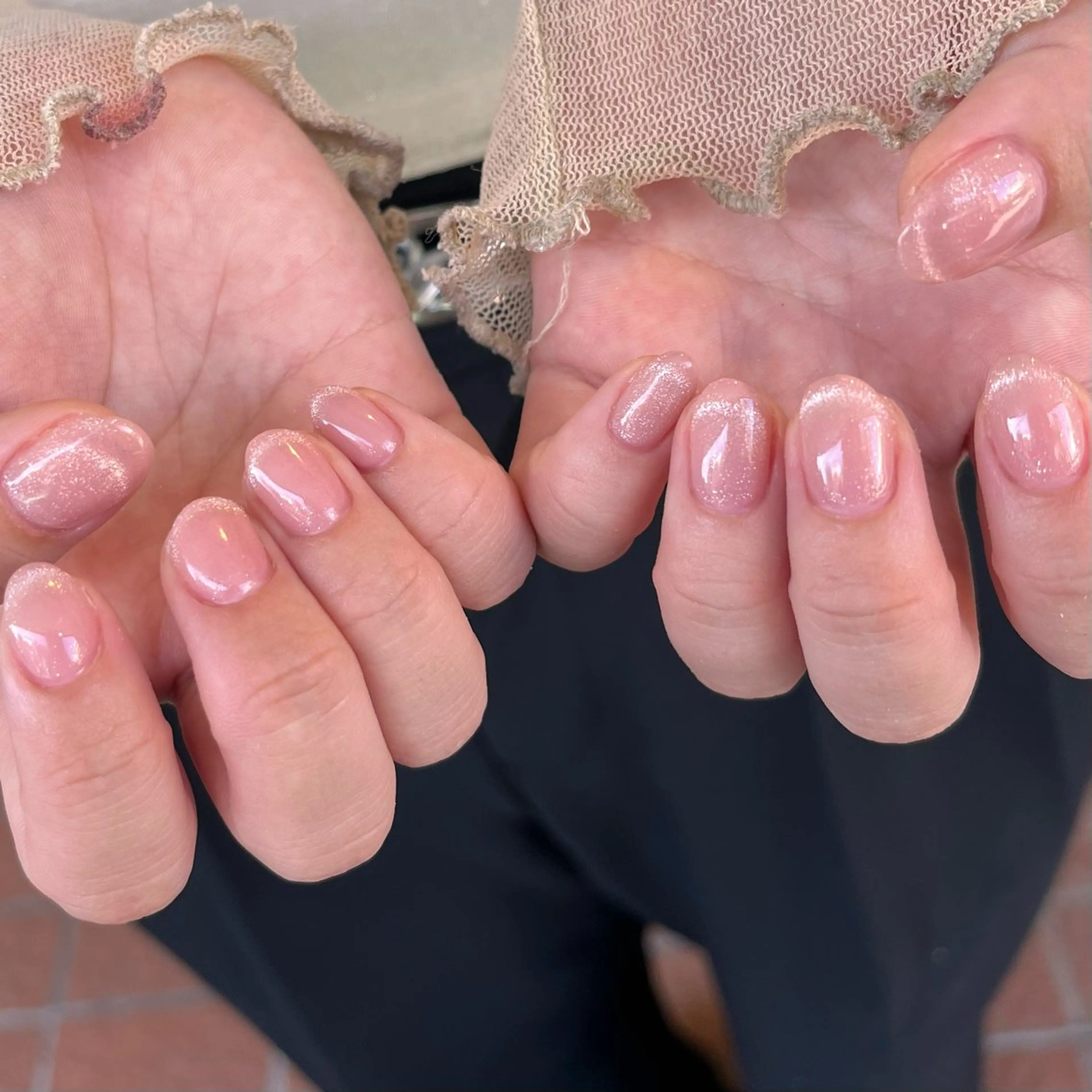 ネイル フレンチネイル マグネットネイル マグネットフレンチ ハンドネイル ballie／小野原 なつみのネイルデザイン