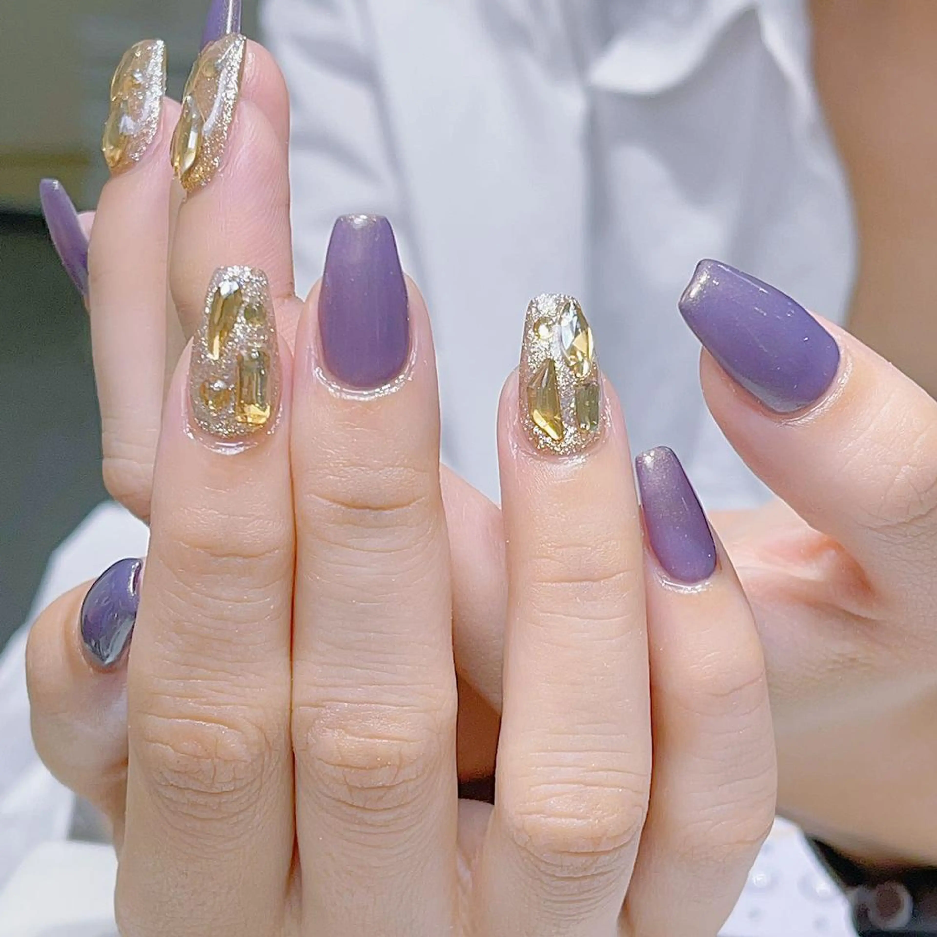 ネイル 長さ出し スカルプネイル Queens ひなのネイルデザイン