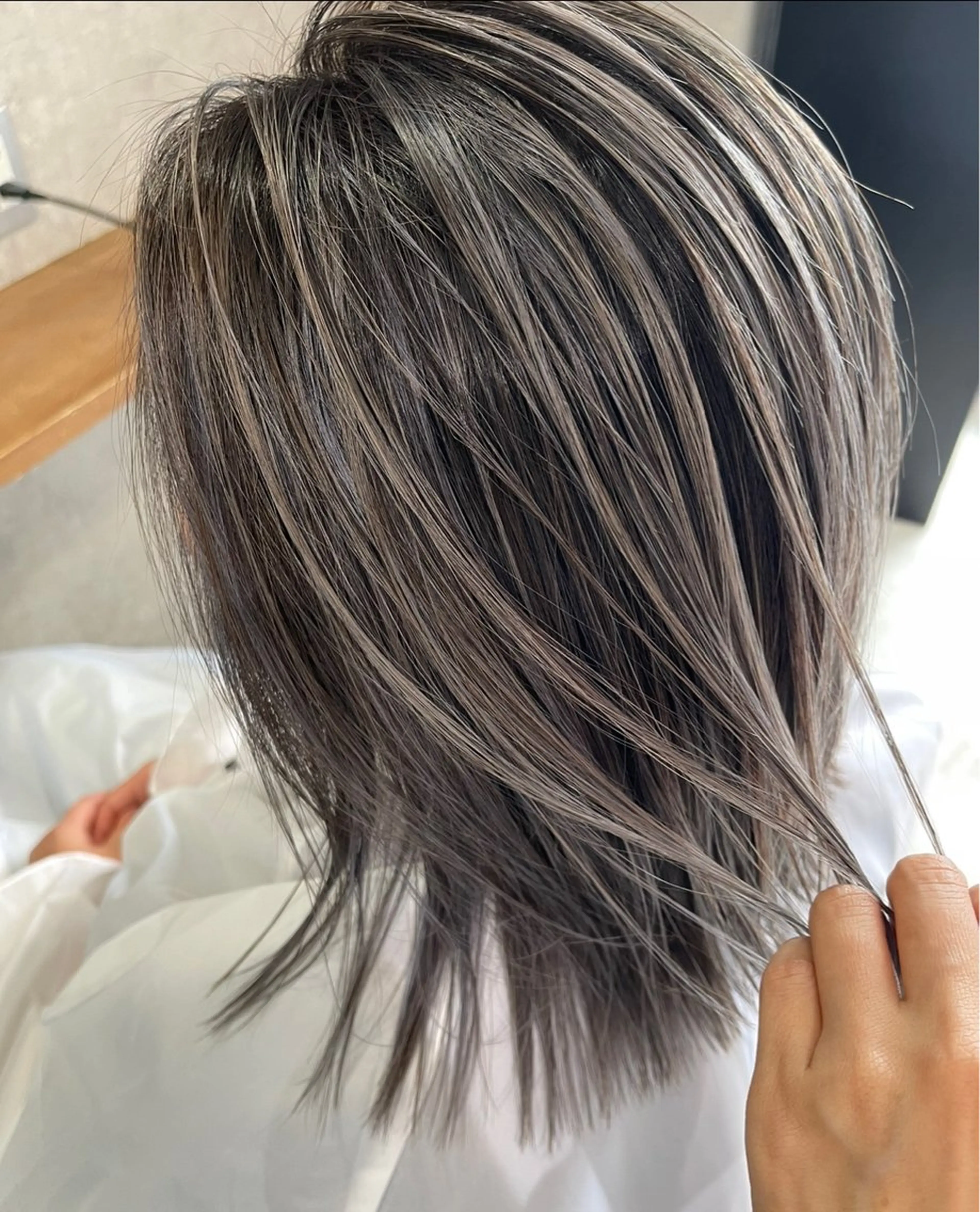 ミディアム カラー ハイライトカラー ハイライト ヘアカラー 松井那津子 /ハイライトブリーチのヘアスタイル