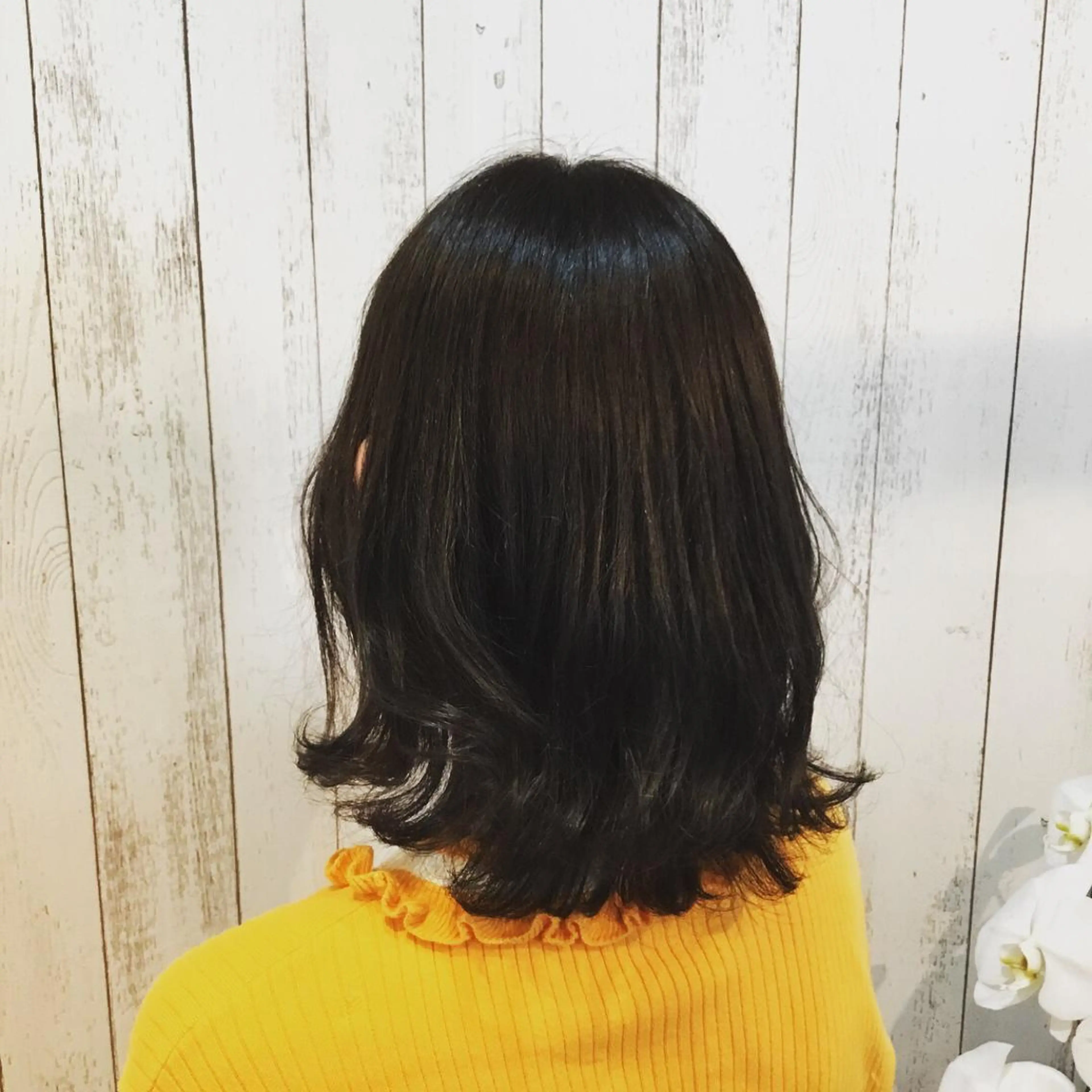 ミディアム カラー パーマ 金崎 新吾のヘアスタイル