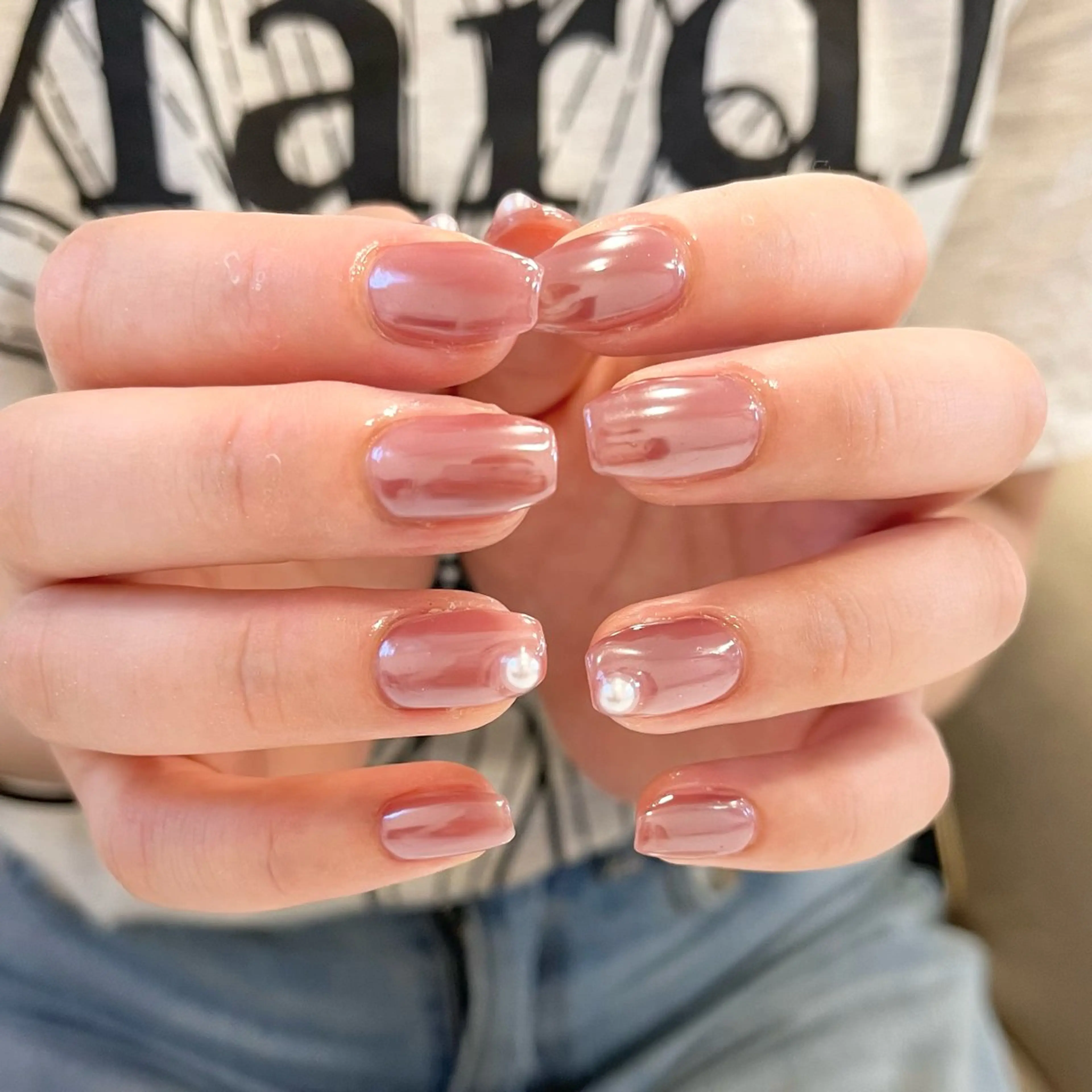 【オフあり】..🫧ワンカラー on オーロラパウダーの写真