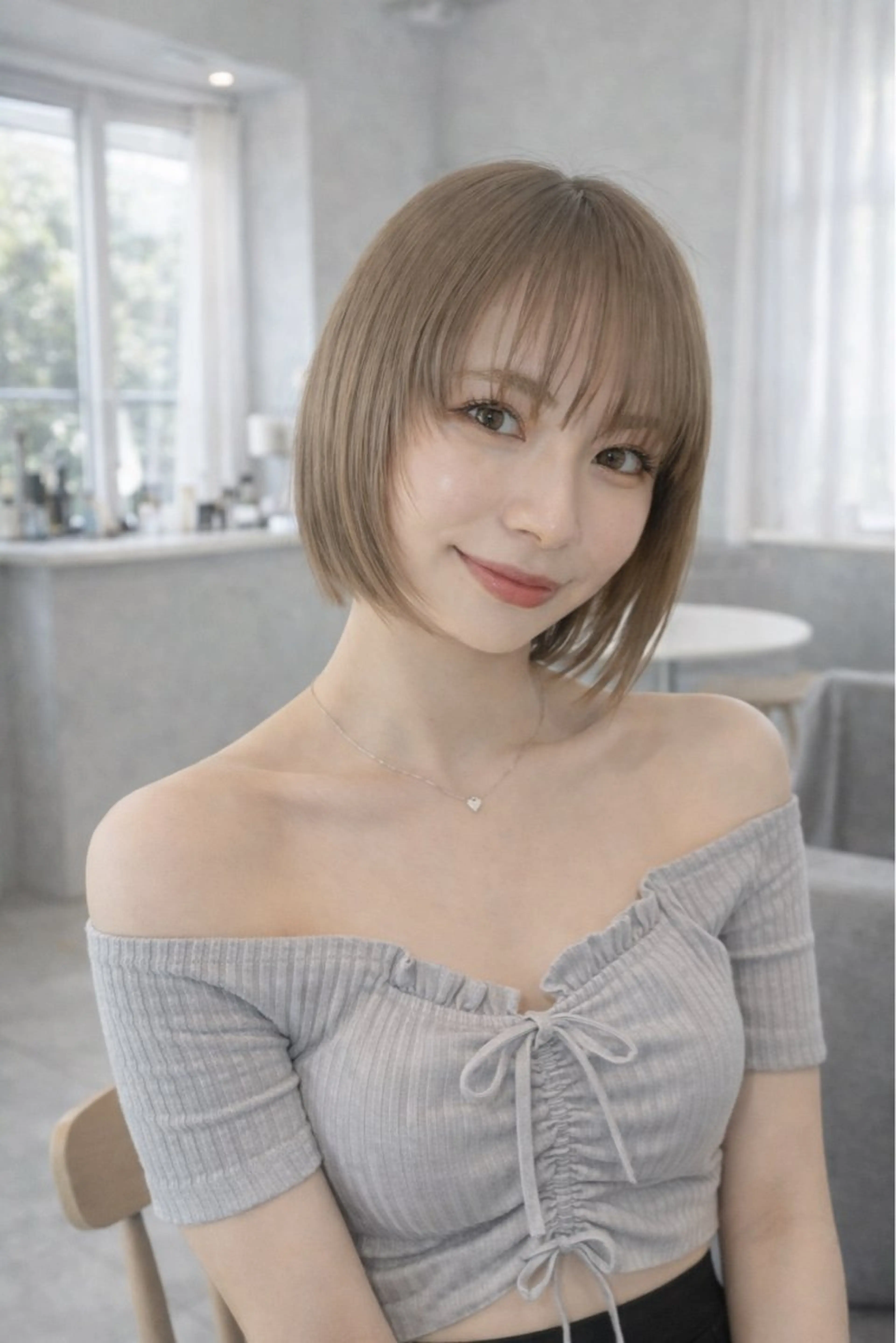 ショート ボブ くびれヘア 韓国風ヘア トリートメント 似合わせno.1💎 韓国ヘア特化まなかのヘアスタイル