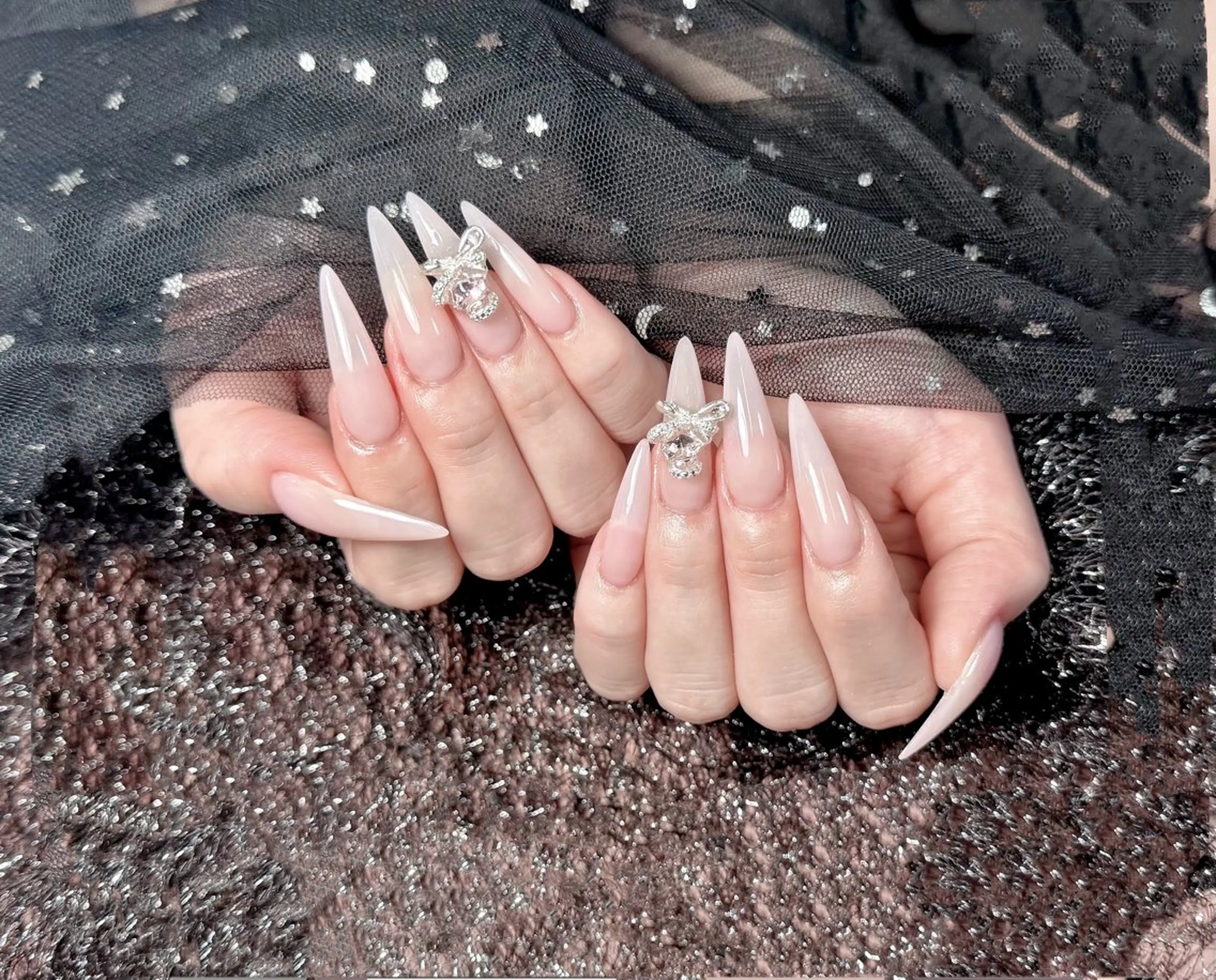 ネイル 成人式 フラッシュネイル フレンチネイル ジェルネイル グラデーション Lya Nail Rinのネイルデザイン