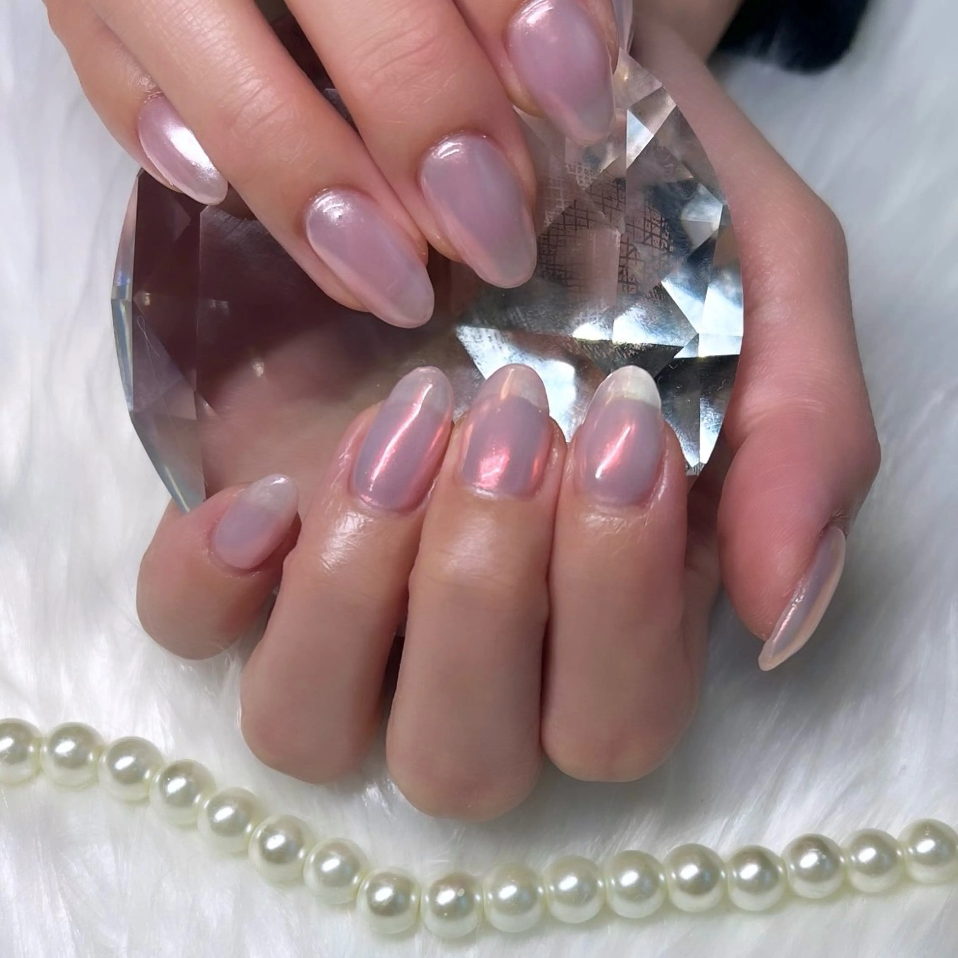 ネイル オーロラネイル ジェルネイル ワンカラーネイル シンプルネイル Kobayashi Komugiのネイルデザイン