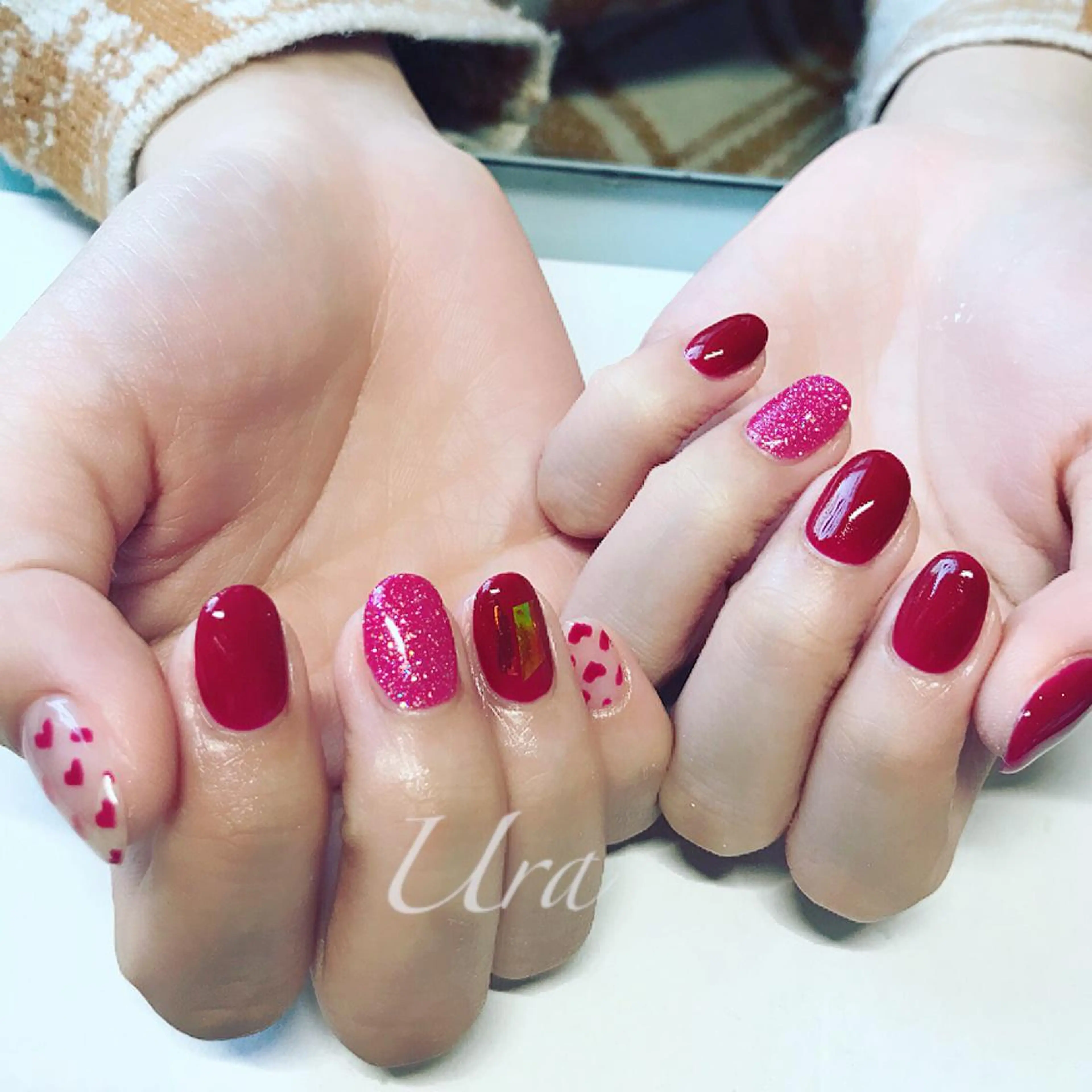 ネイル ハート UrakoNail 《nail》のネイルデザイン