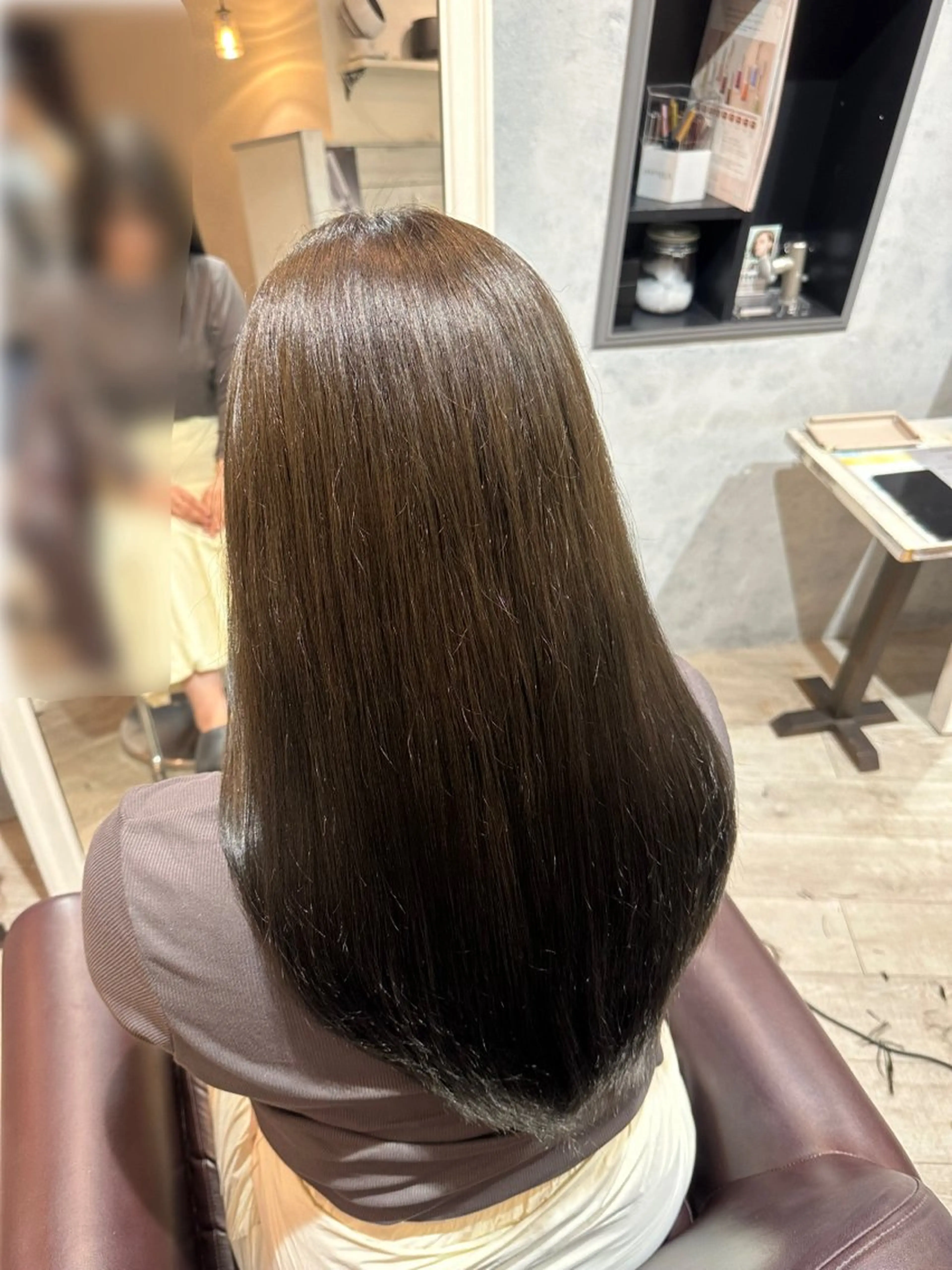 ロング カラー アッシュ オレンジ パープルカラー 髪質改善 レイヤーカット tiravento 南船場店所属・nana 韓国スタイル🇰🇷のヘアスタイル