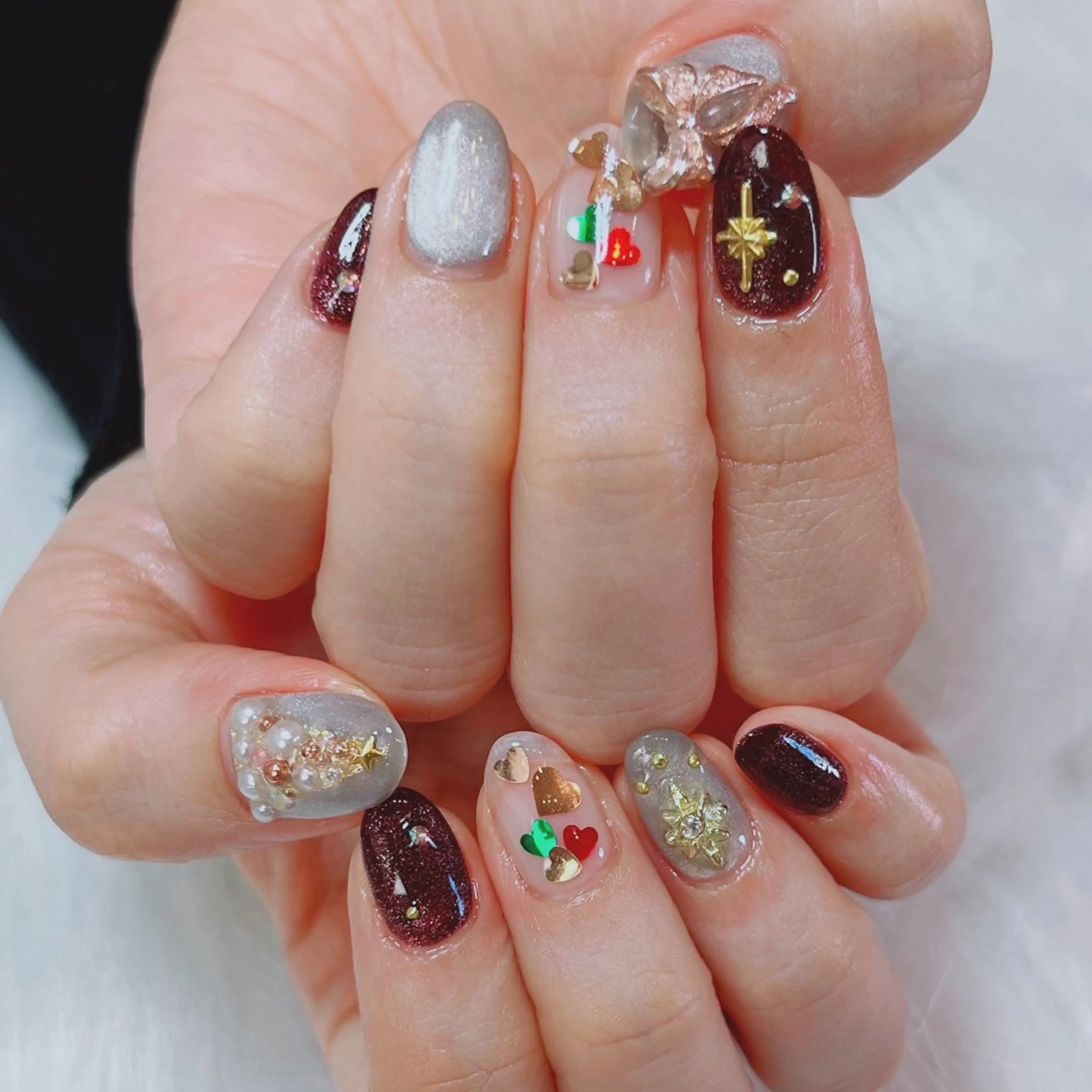 ネイル 冬ネイル クリスマス ruirui.naildesign所属・RUI ☆のネイルデザイン