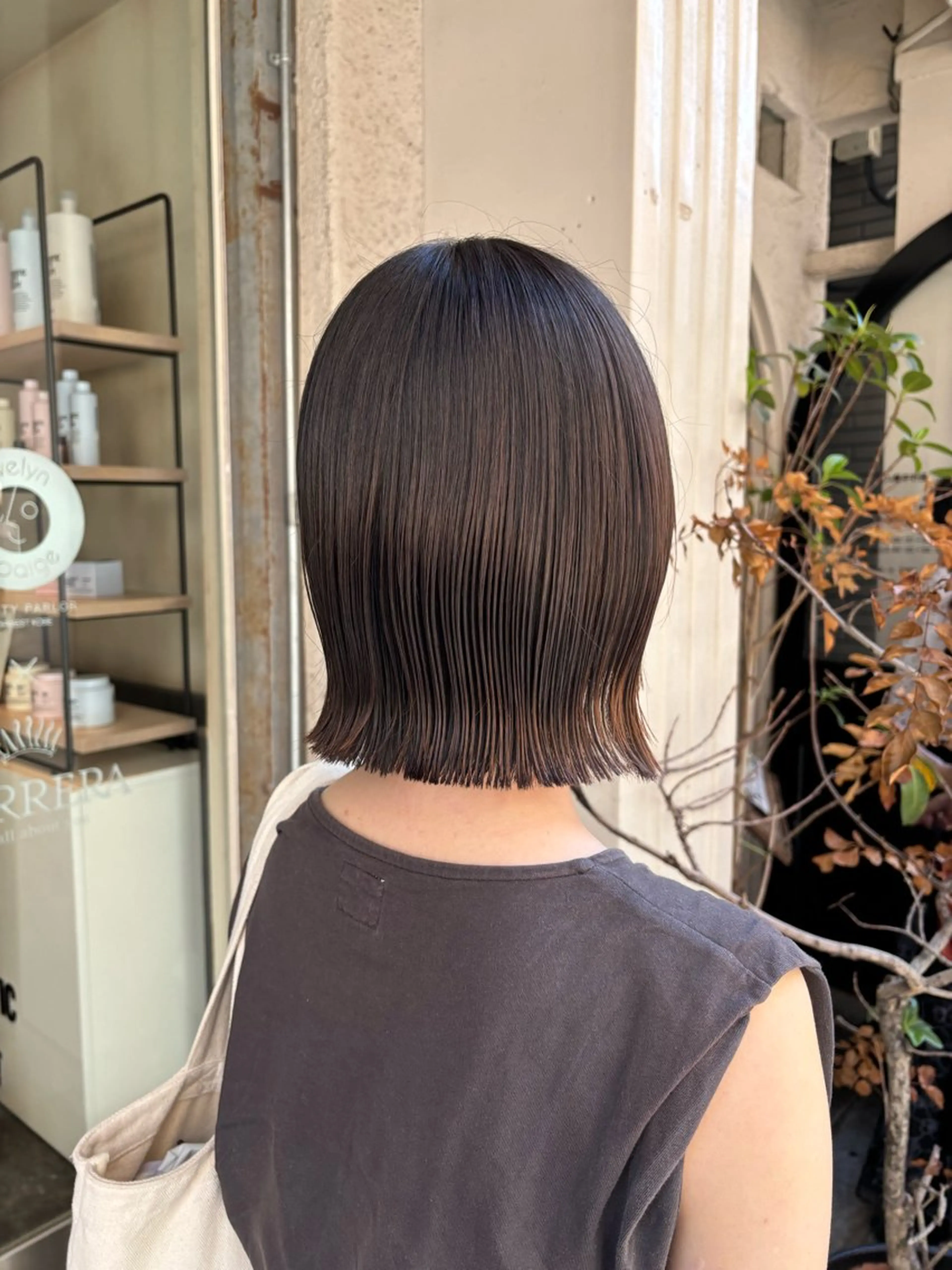 ミディアム くびれヘア 水原波津輝/ボブ /ニュアンスパーマのヘアスタイル