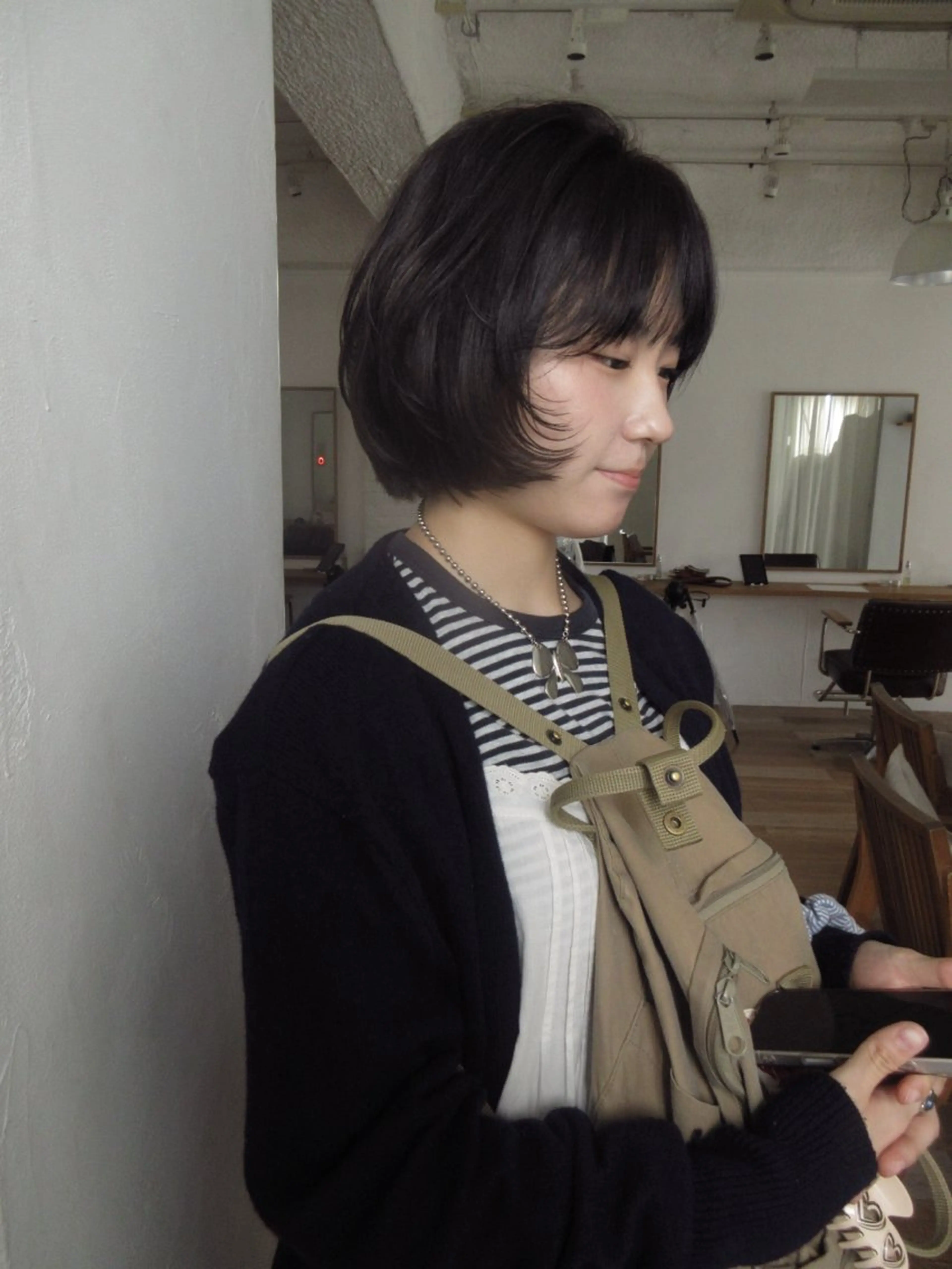 ミディアム カット トリートメント ブリーチなしWカラー /赤み消し/トモキのヘアスタイル