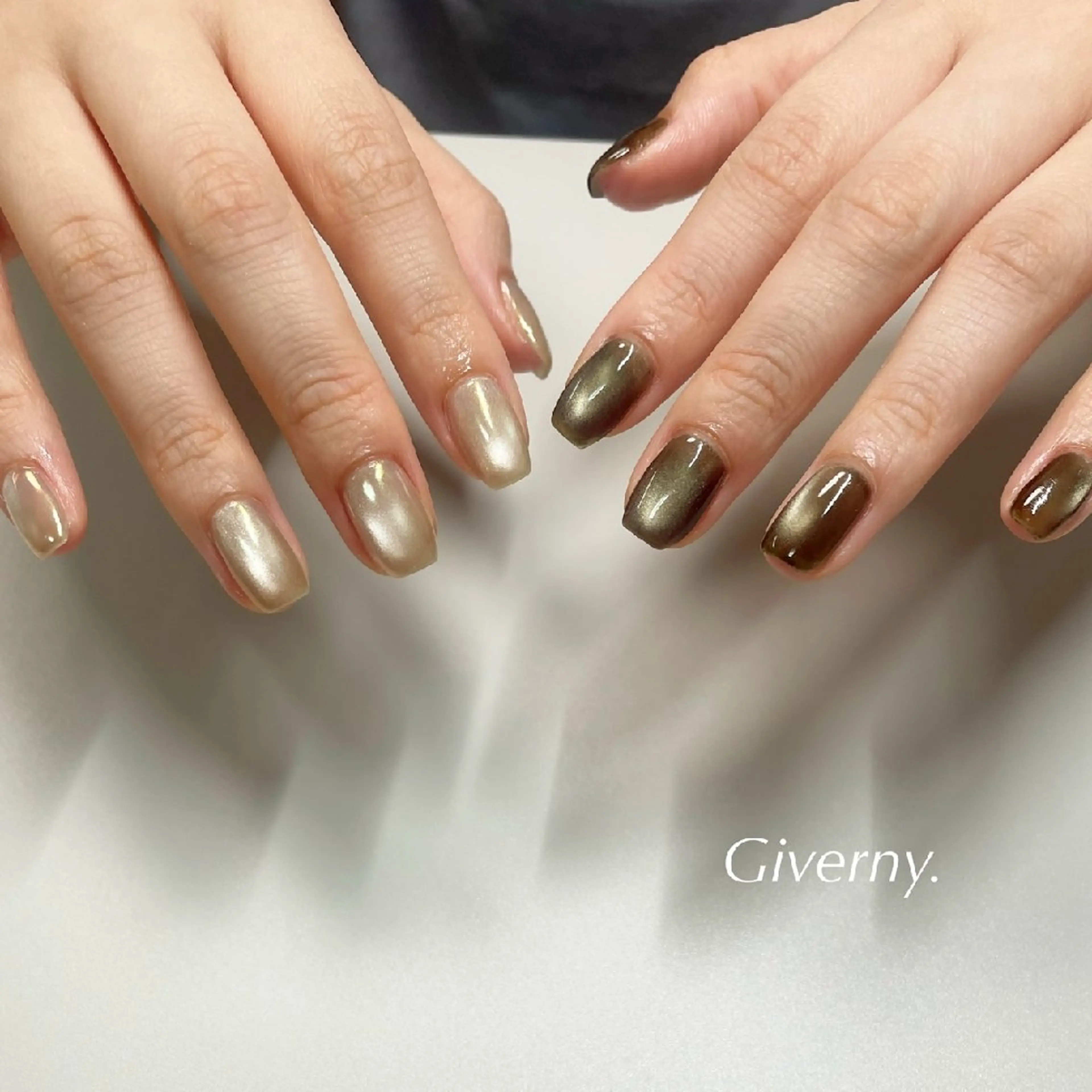 ネイル マグネットネイル ハンドネイル Giverny .のネイルデザイン