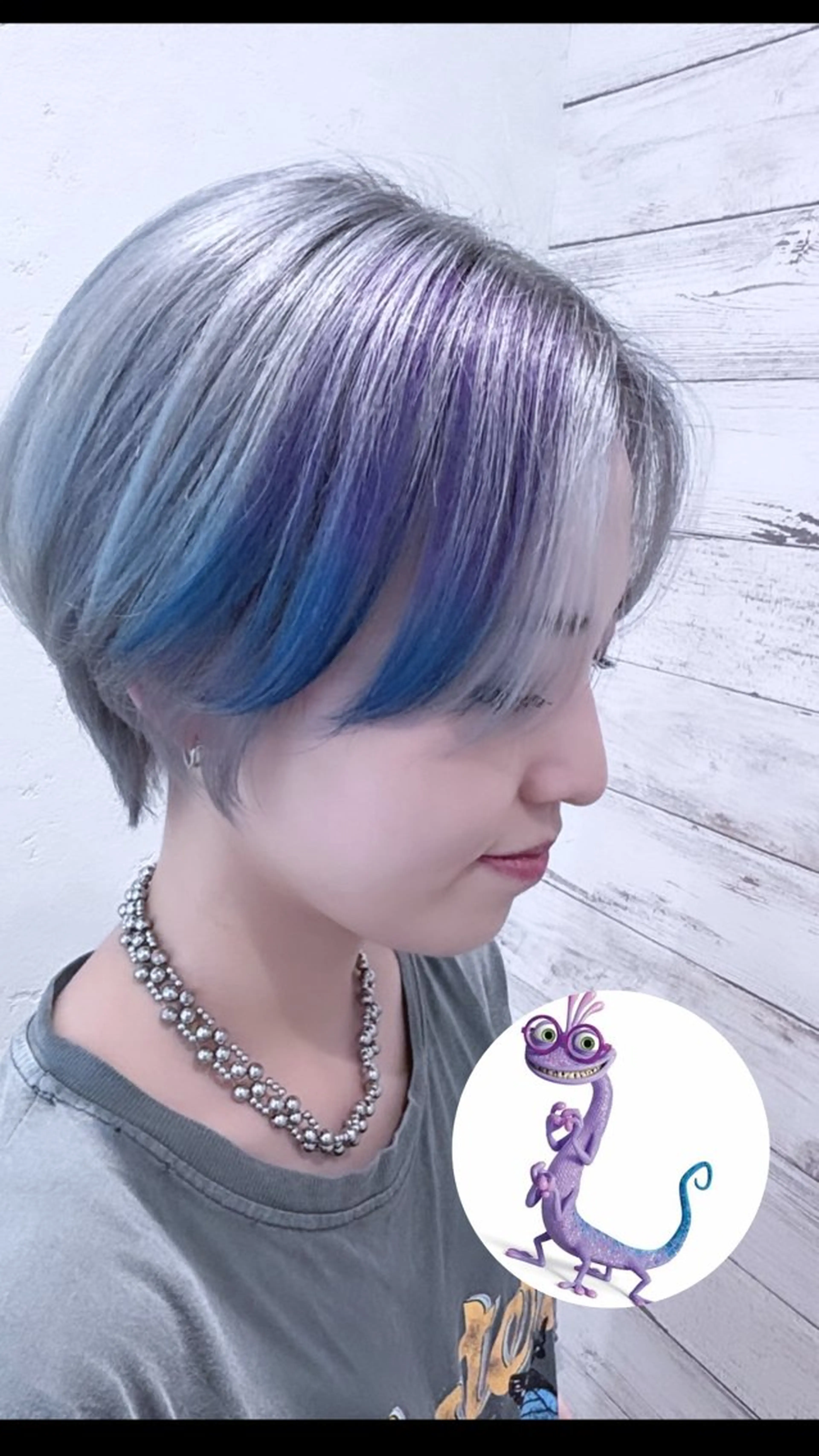 ショート カラー ヘアアレンジ カット ヘアカラー トリートメント アニメ髪・ウルフ🦇 樋口莉夏のヘアスタイル