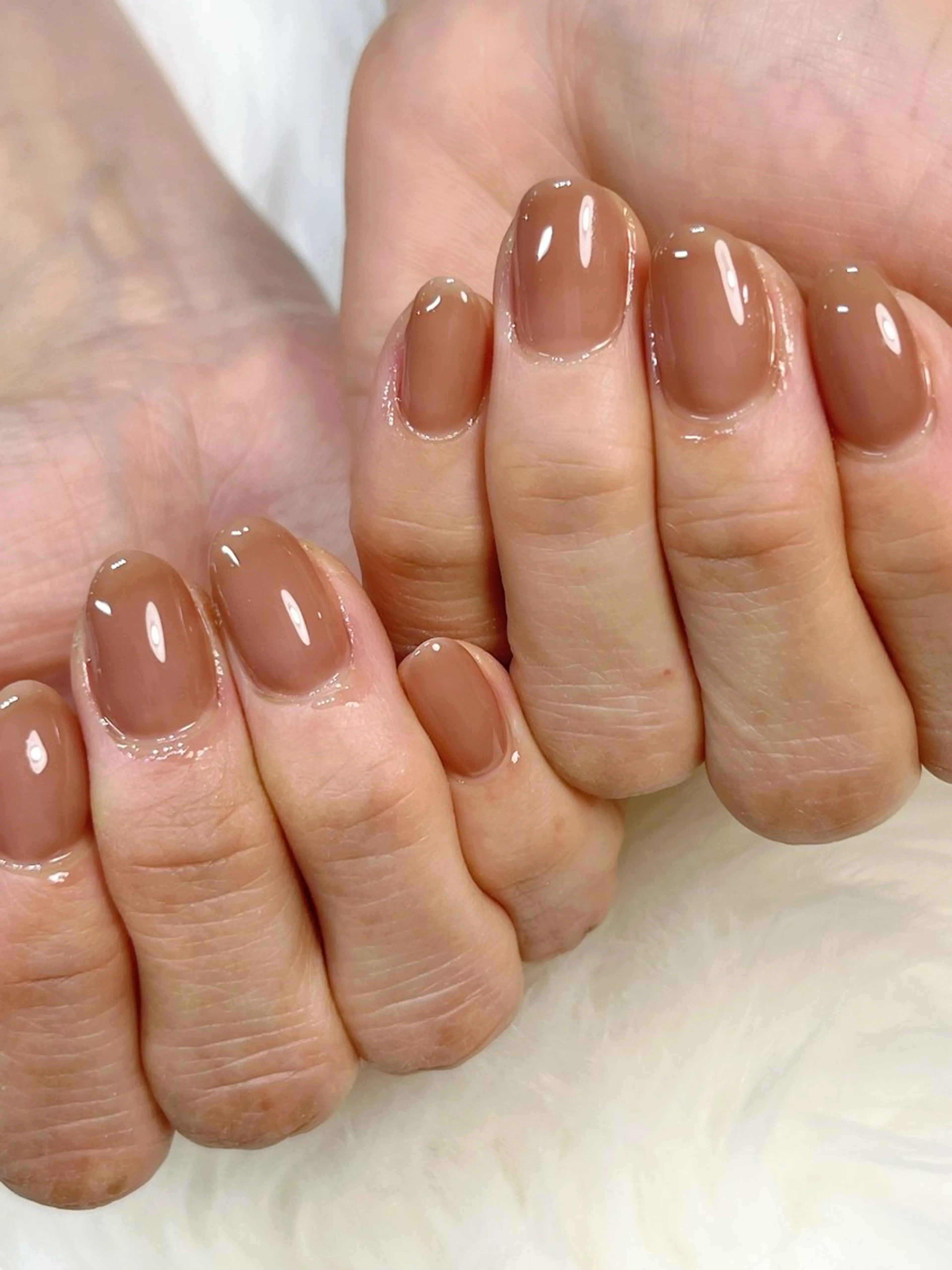 ネイル ワンカラーネイル ピンク 阿達 翔乃のネイルデザイン