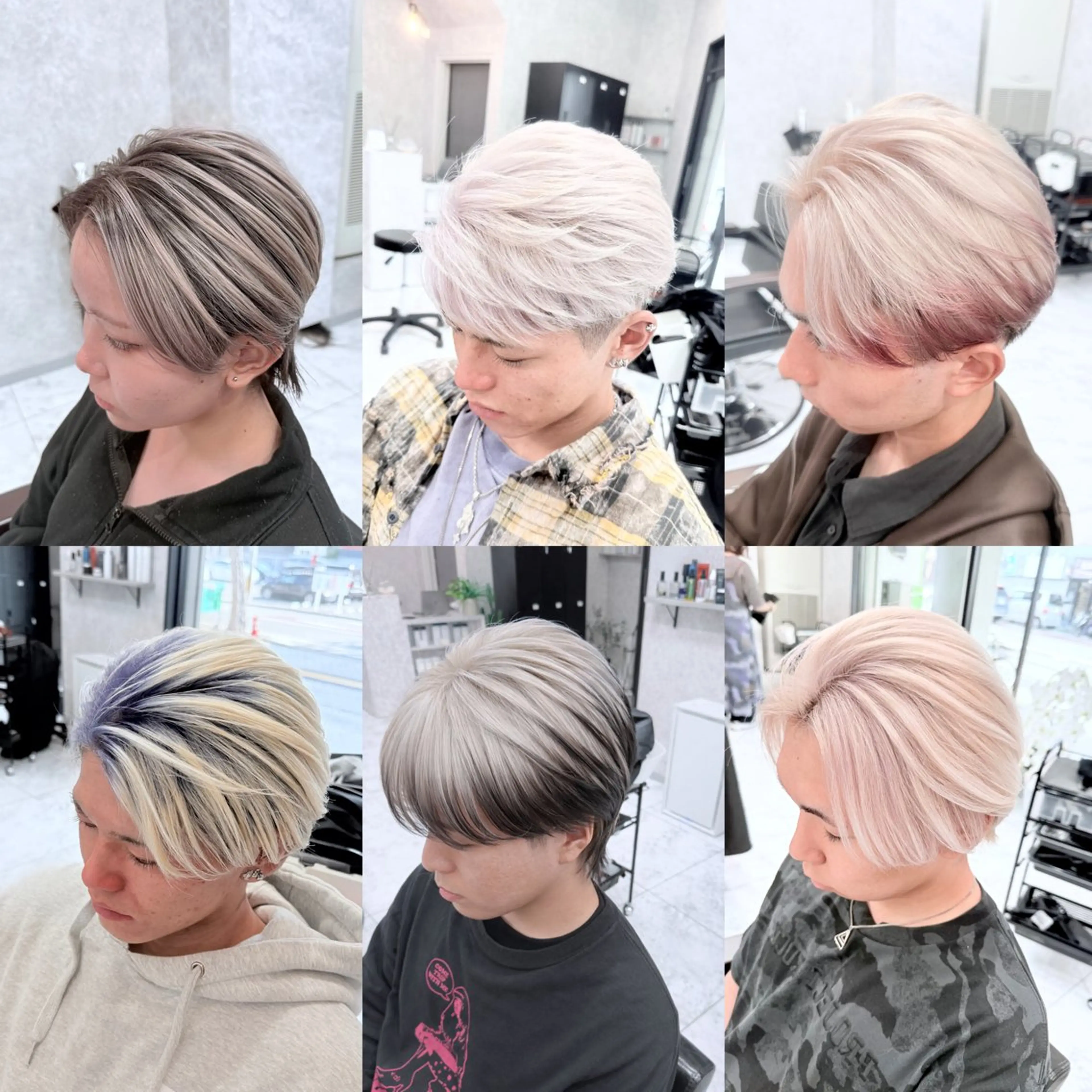 ショート カラー メンズ メンズブリーチ メンズハイトーン ブリーチ ケアブリーチ デザインカラー ヘアカラー 🌈派手髪ハイトーン 🌈鈴木亮太🌈のヘアスタイル