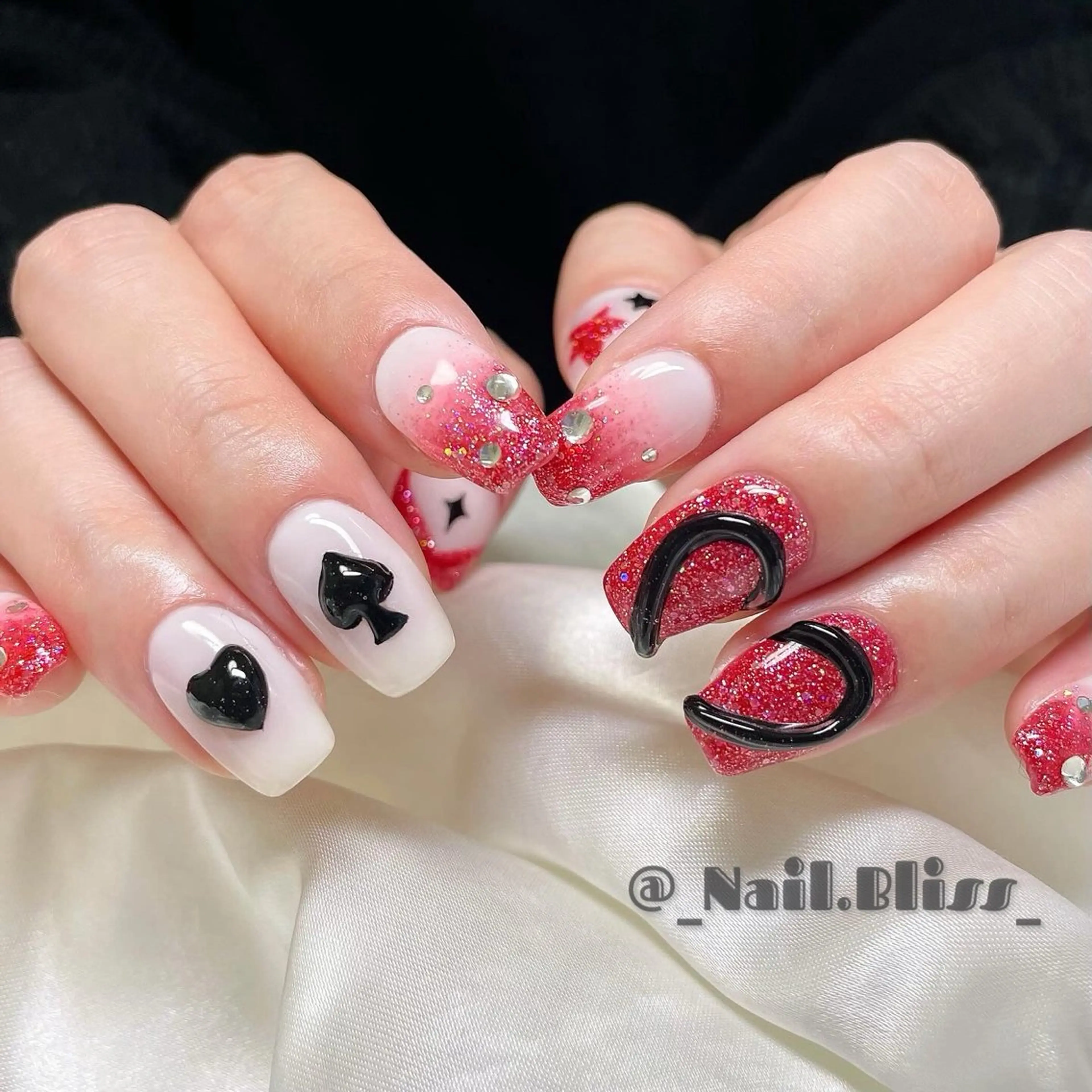 ネイル ブルー 春ネイル ハンドネイル NAIL BLISSのネイルデザイン