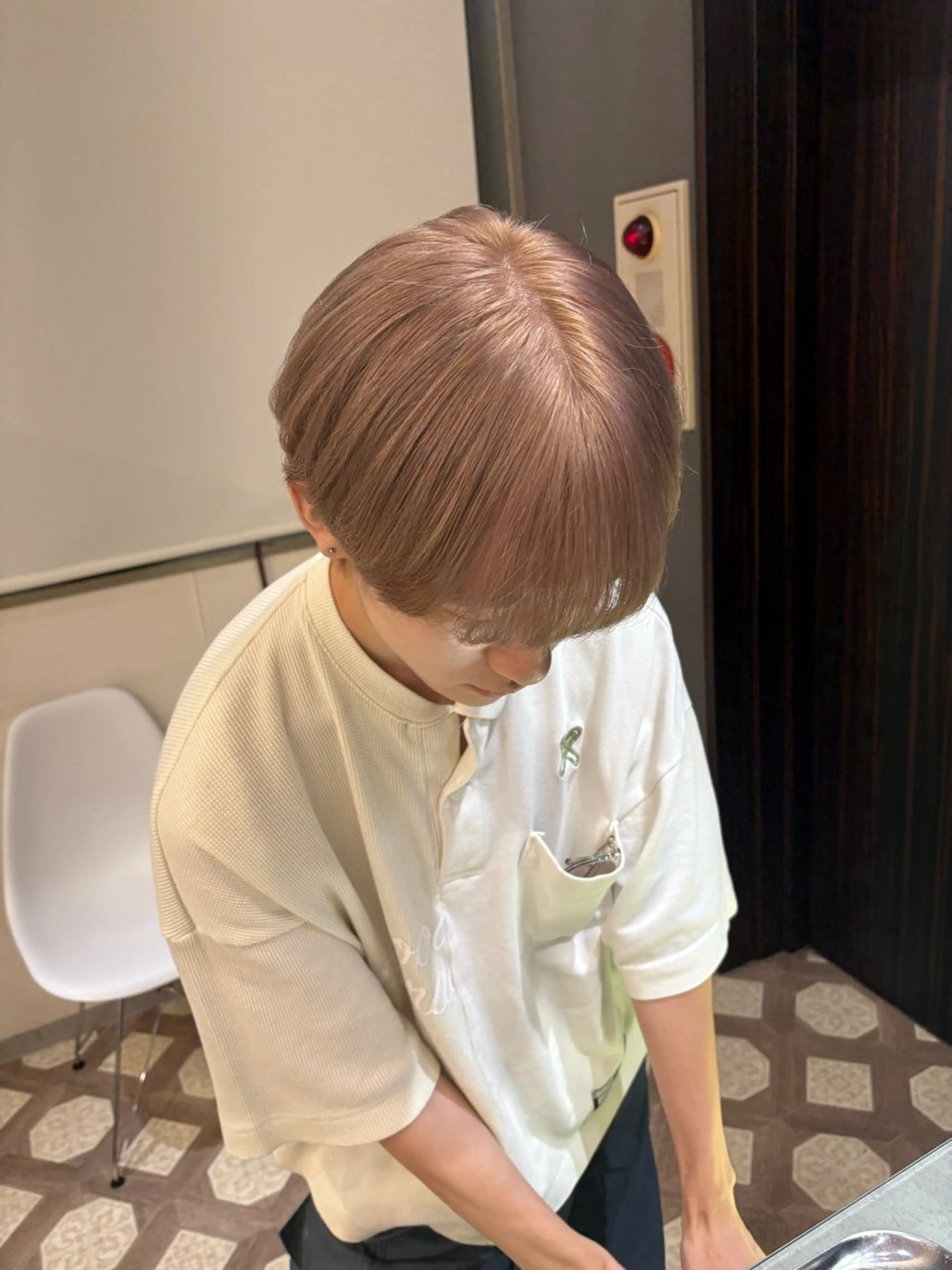 ショート カラー メンズ カット ヘアカラー ユイ☆ハイトーン ☆ブリーチデザインのヘアスタイル