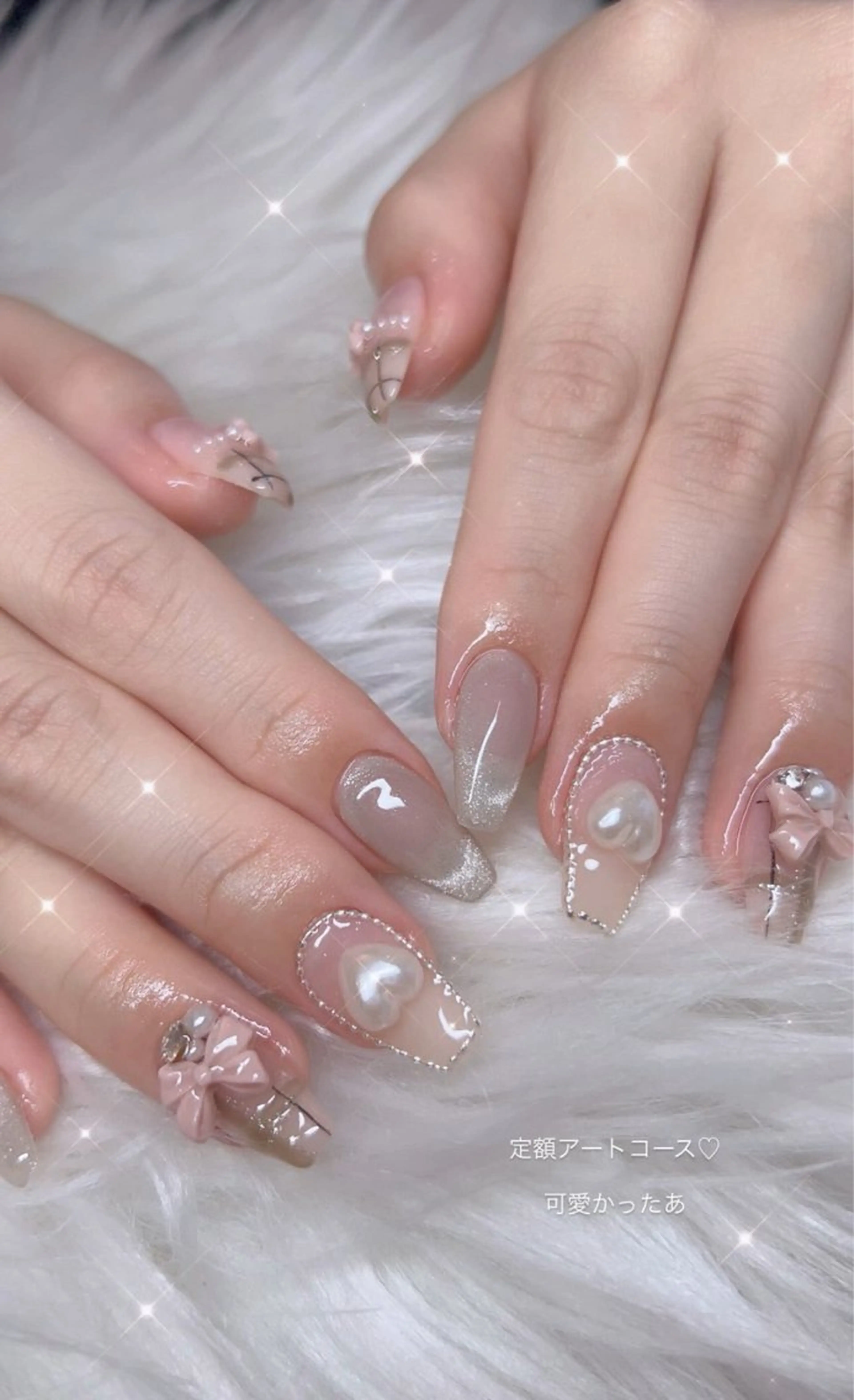 ネイル アートネイル 持ち込み バレンタイン アイラブミーネイル MAMI指名のネイルデザイン