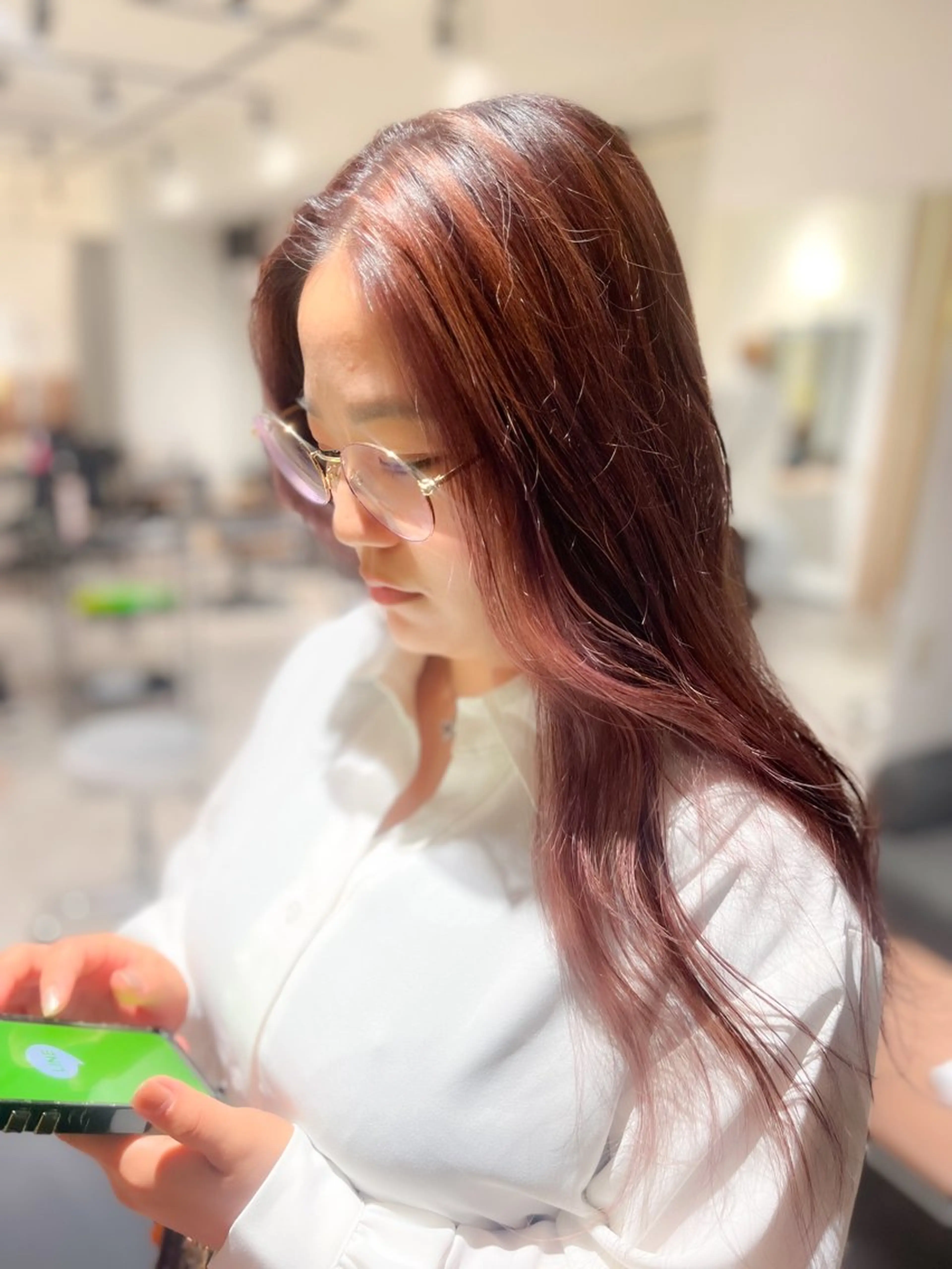 ロング カラー ハイライトカラー ピンクカラー ハイライト ASAMI /MaisonINEのヘアスタイル