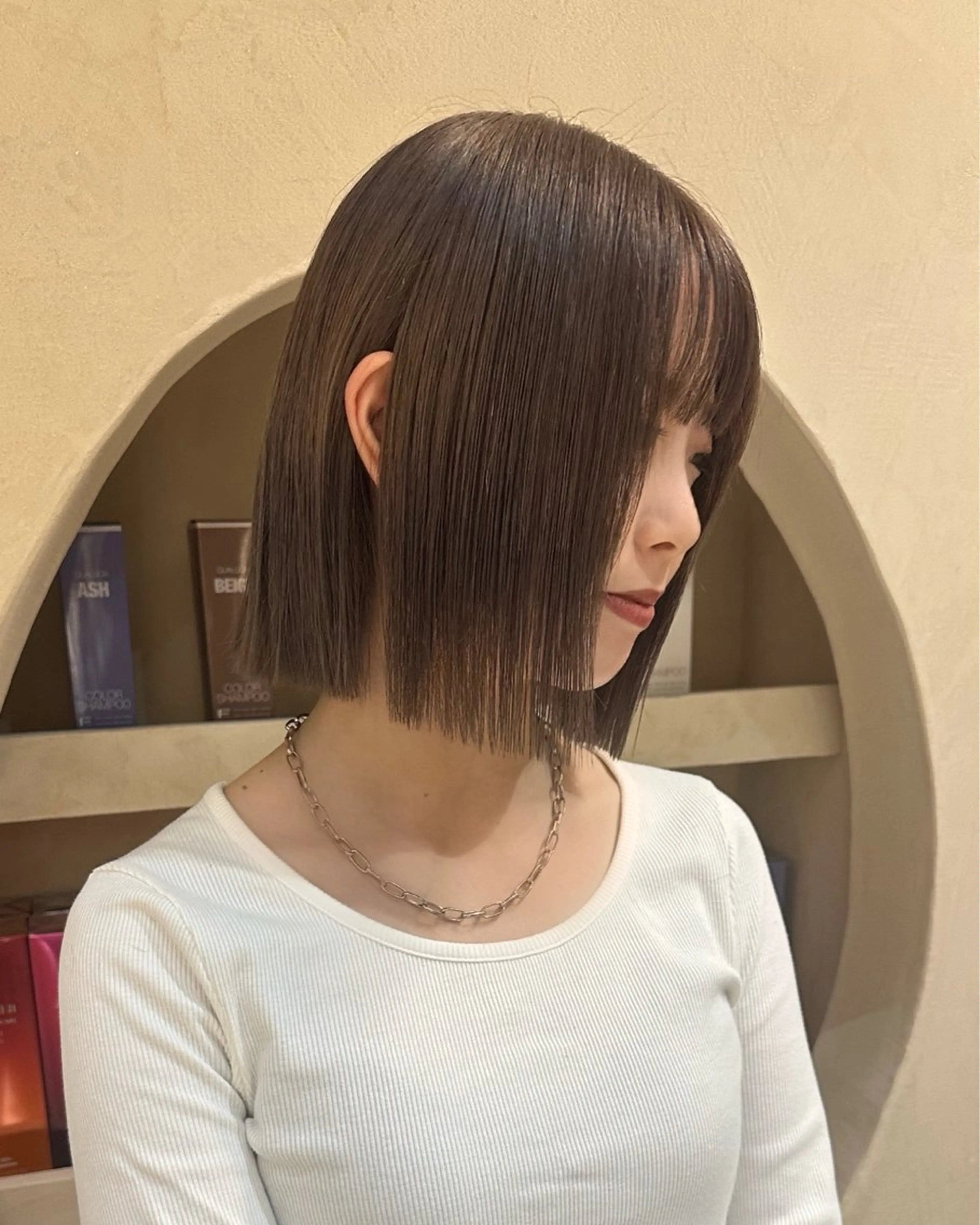 カラー ベージュカラー ヘアカラー トリートメント ハイトーンベージュ カラー/さら🎀のヘアスタイル