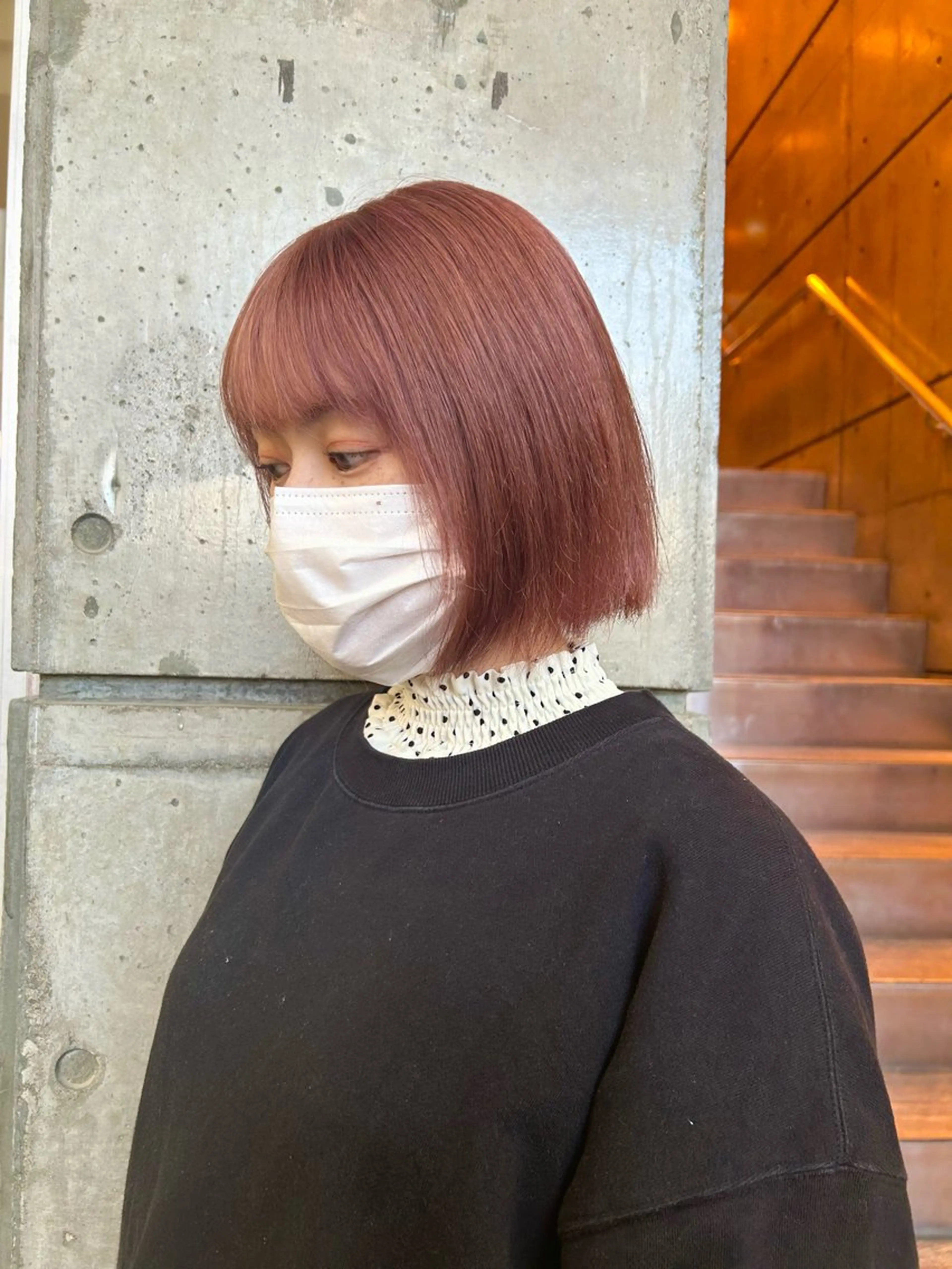 ショート カラー ブリーチ ピンクカラー SHICUNE /ミホのヘアスタイル