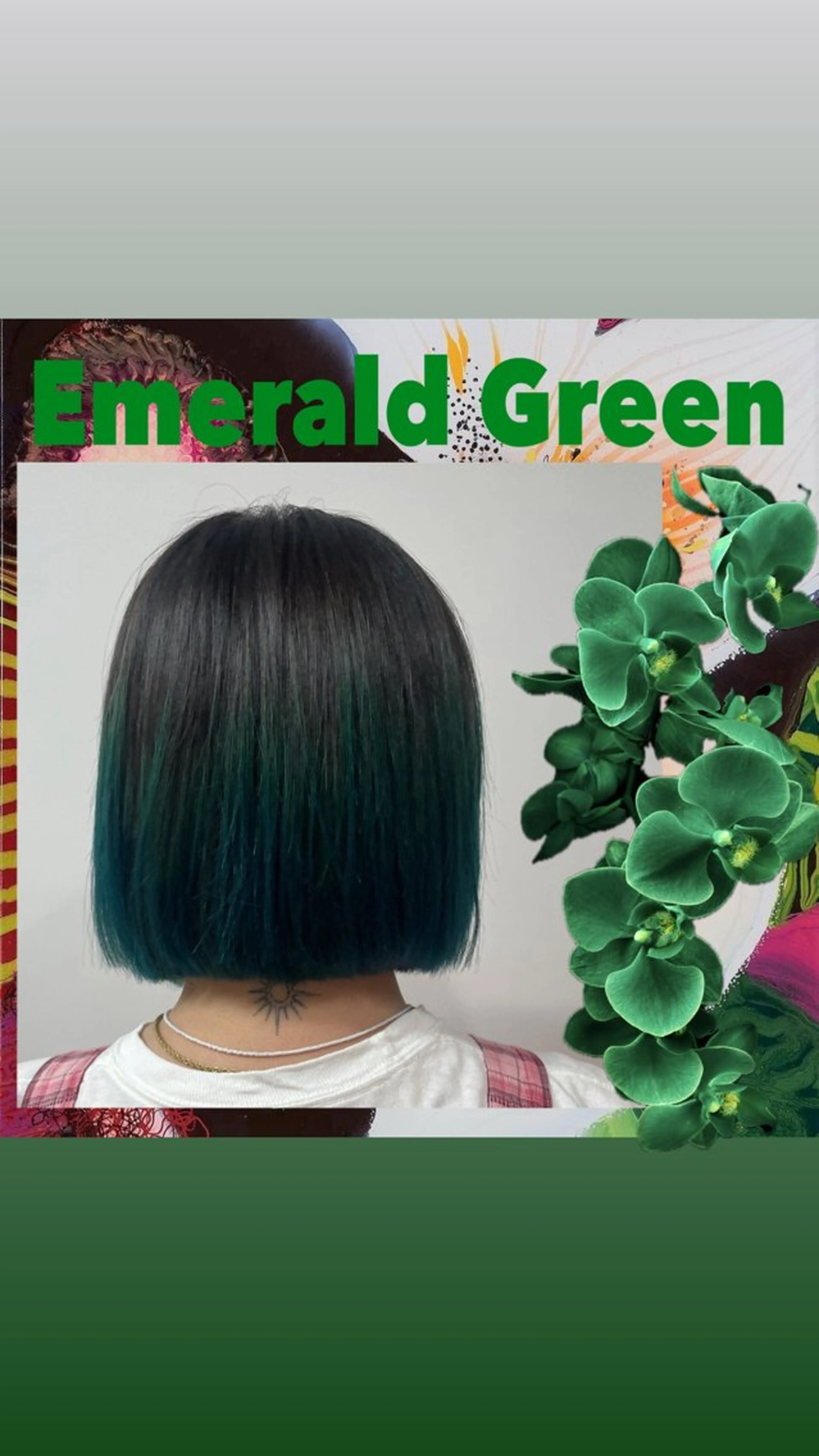 ショート カラー ブリーチ エメラルドグリーン ヘアカラー 🌿似合わせブリーチ 小俣　来🌿のヘアスタイル