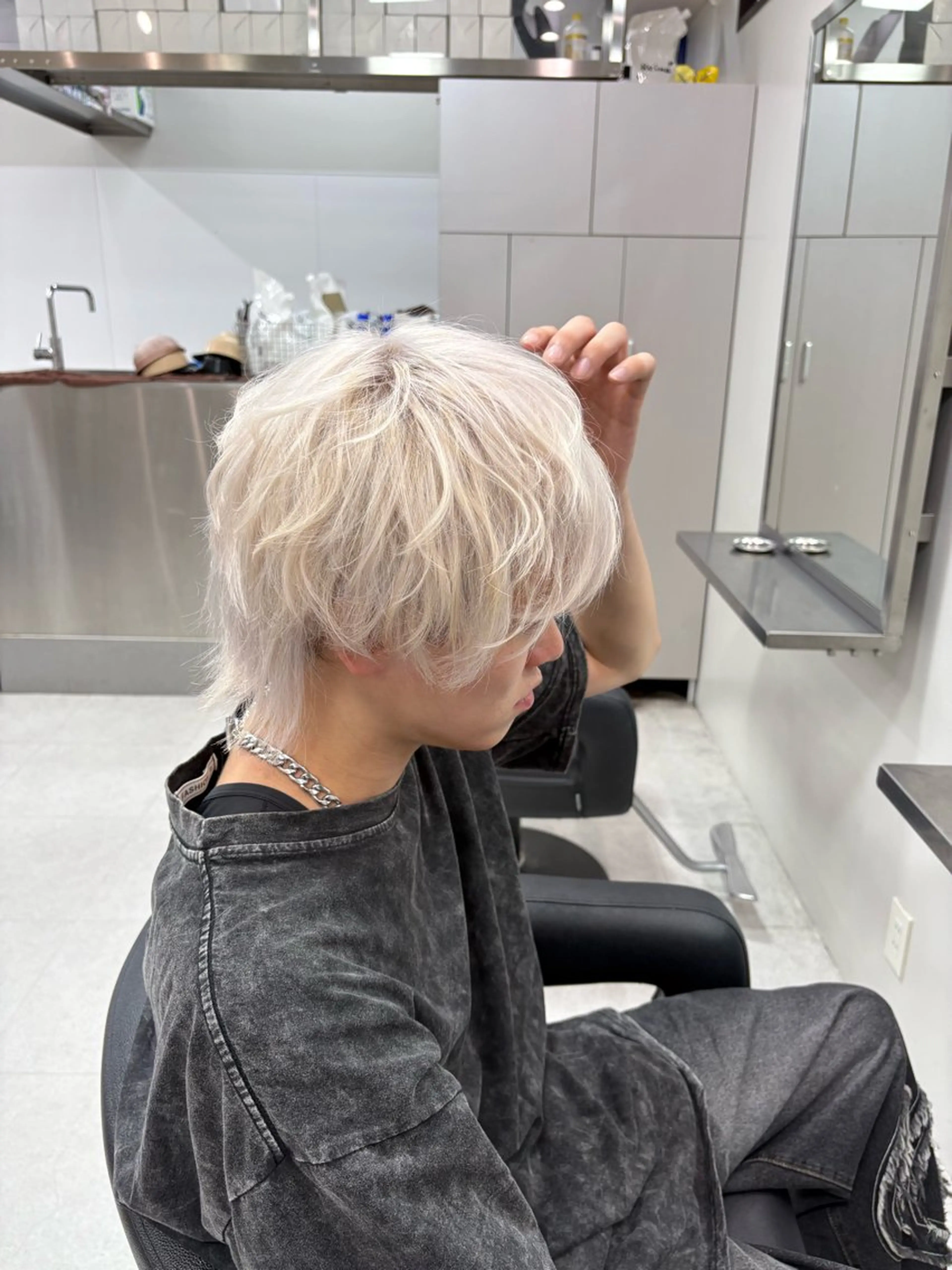 カラー メンズ 渋谷ハイトーン/ まぉまぉのヘアスタイル