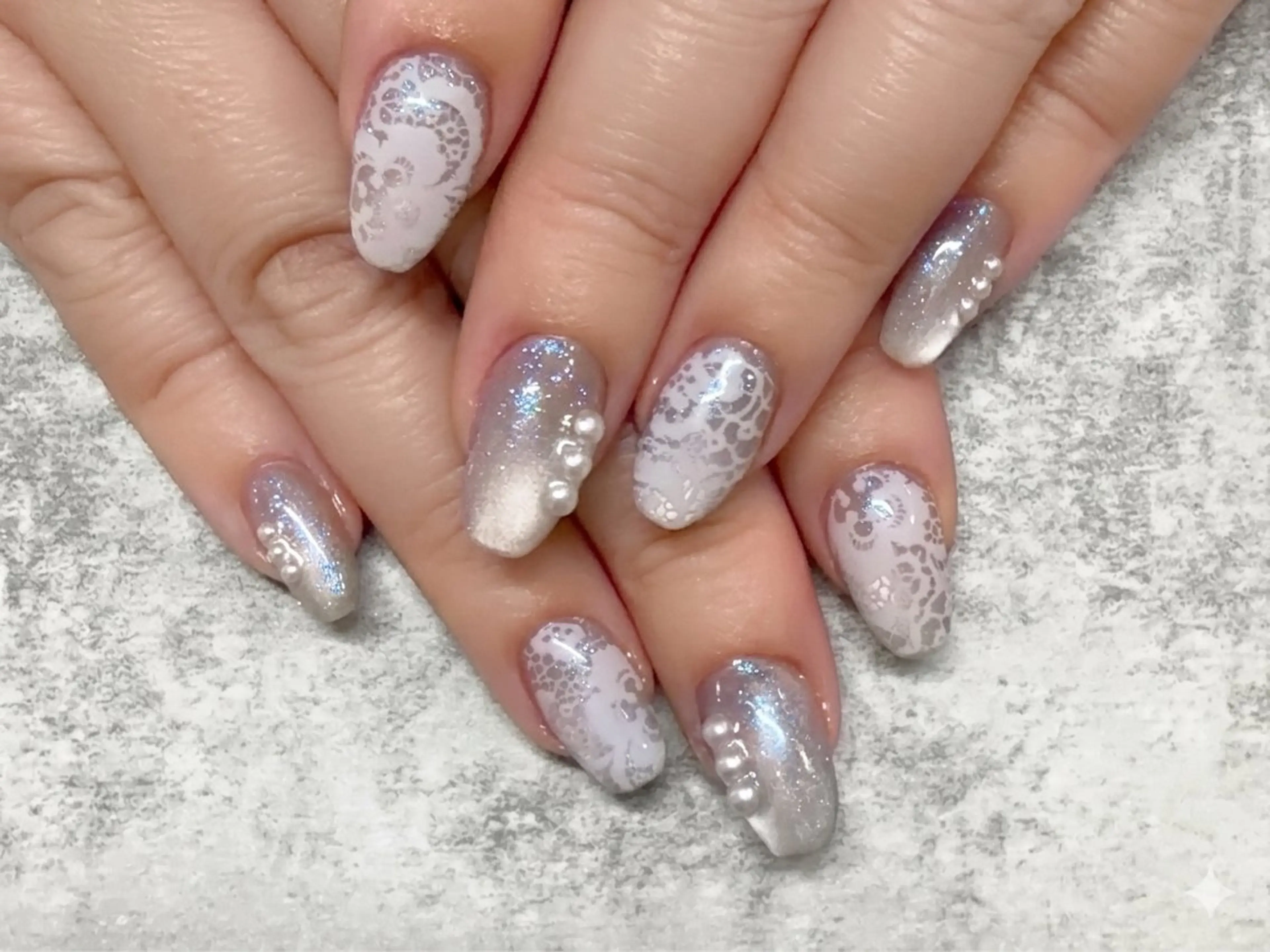 ネイル レース マグネットネイル ハンドネイル ハンドケア Souriant Hitomiのネイルデザイン