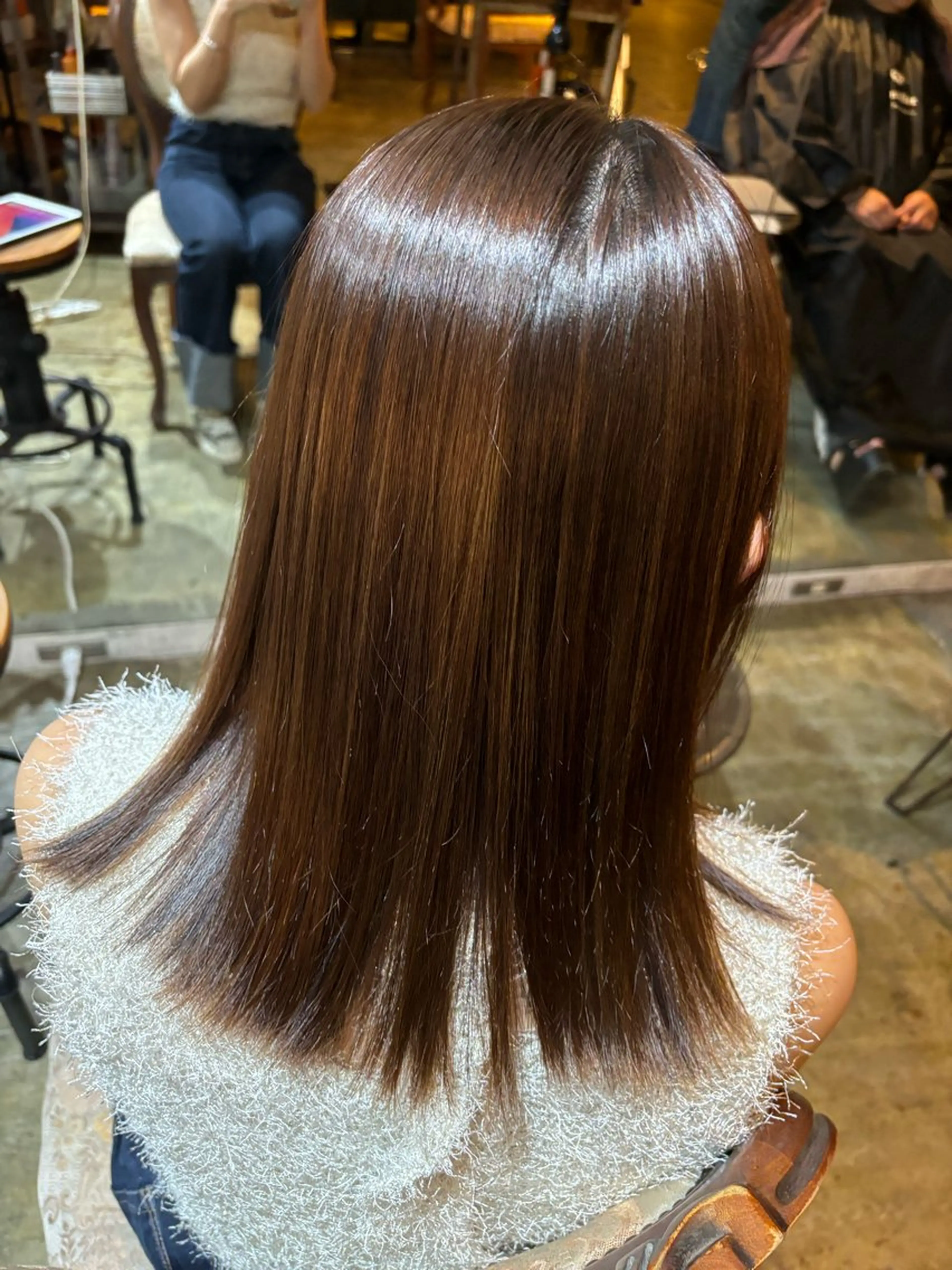 ミディアム 縮毛矯正 永山 萌文のヘアスタイル