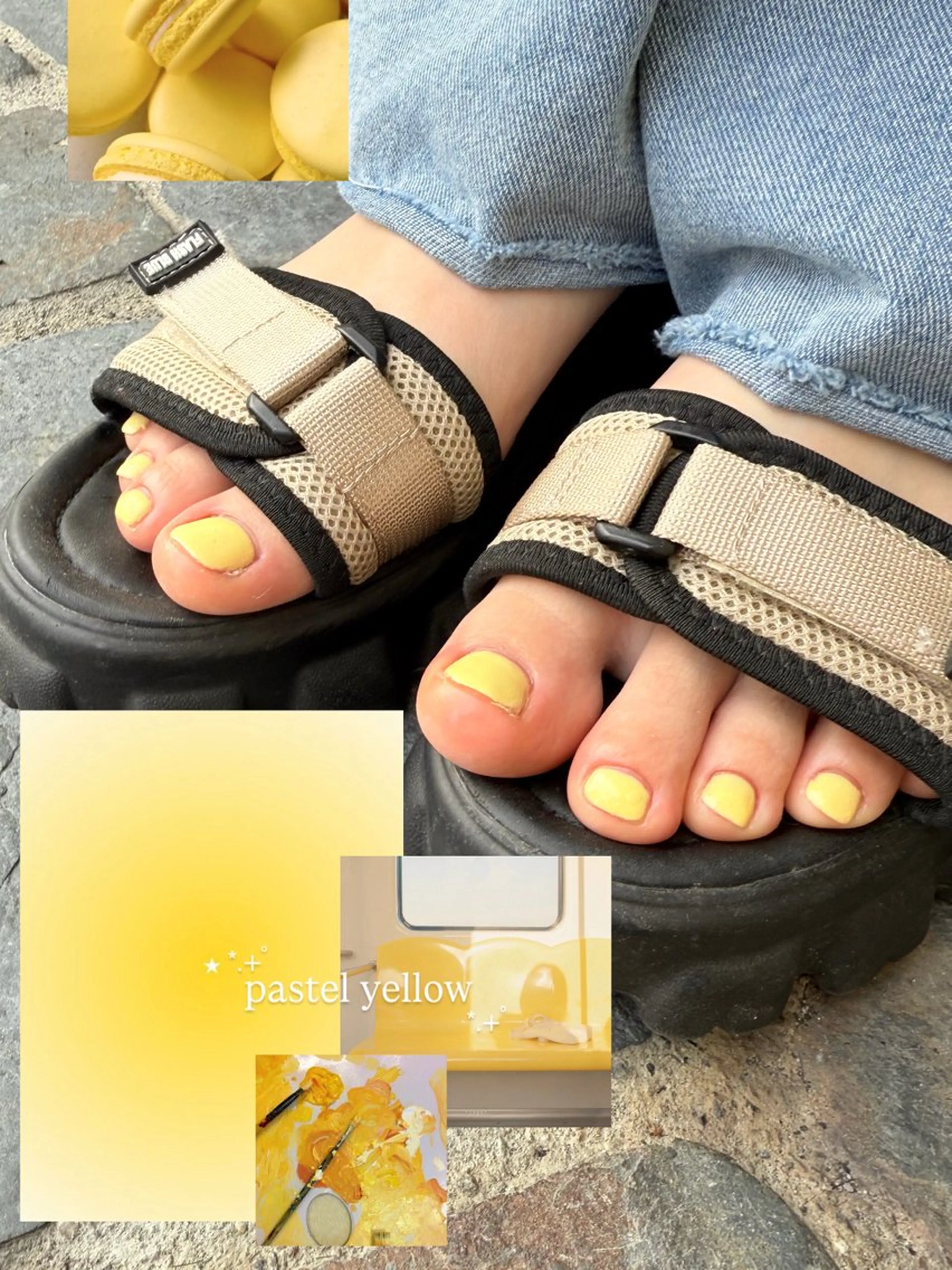 ネイル ジェルネイル 黄色 Angelique 田中/高崎のネイルデザイン