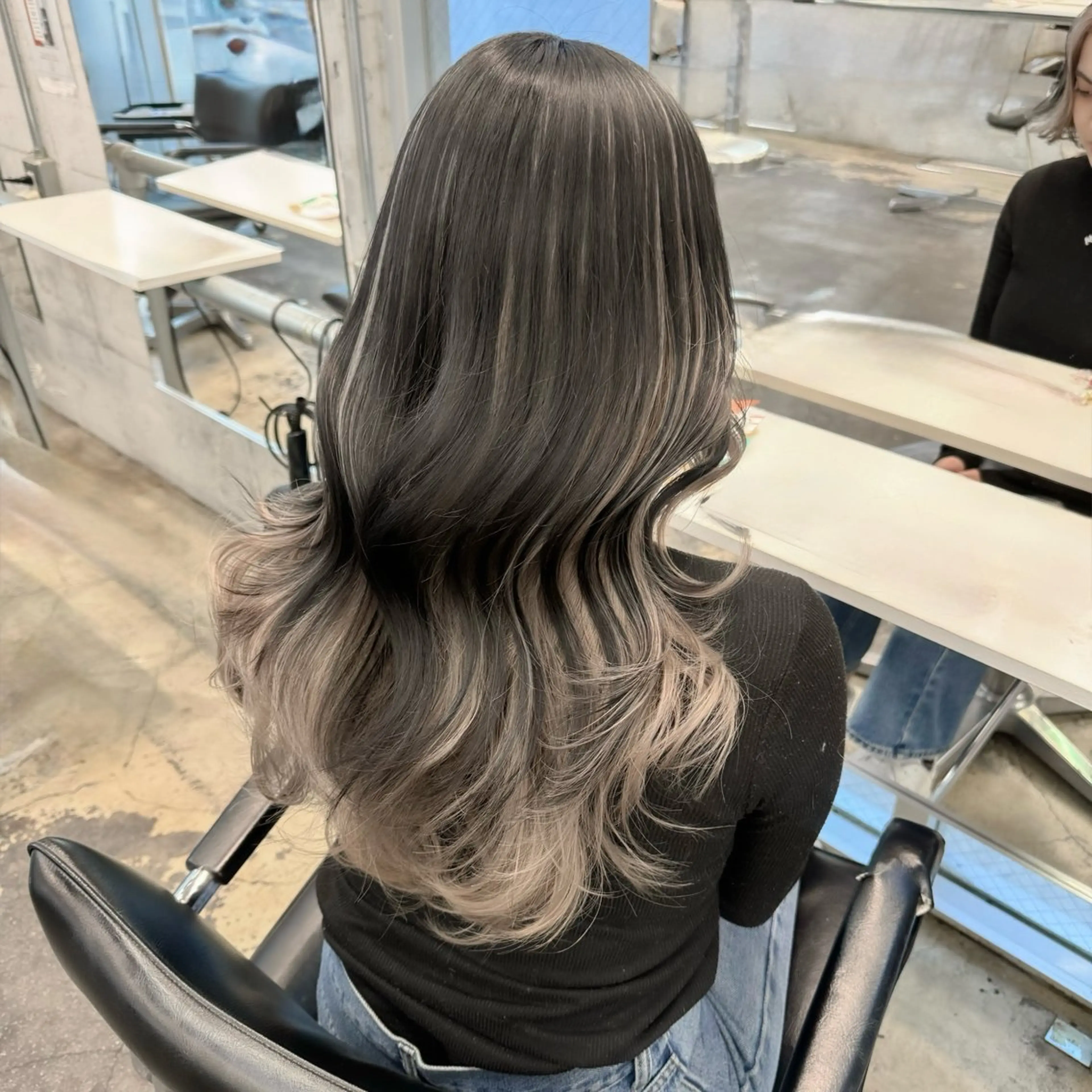 セミロング カラー ヘアアレンジ ヘアカラー 💗💗韓国レイヤー yu-ki💗💗のヘアスタイル