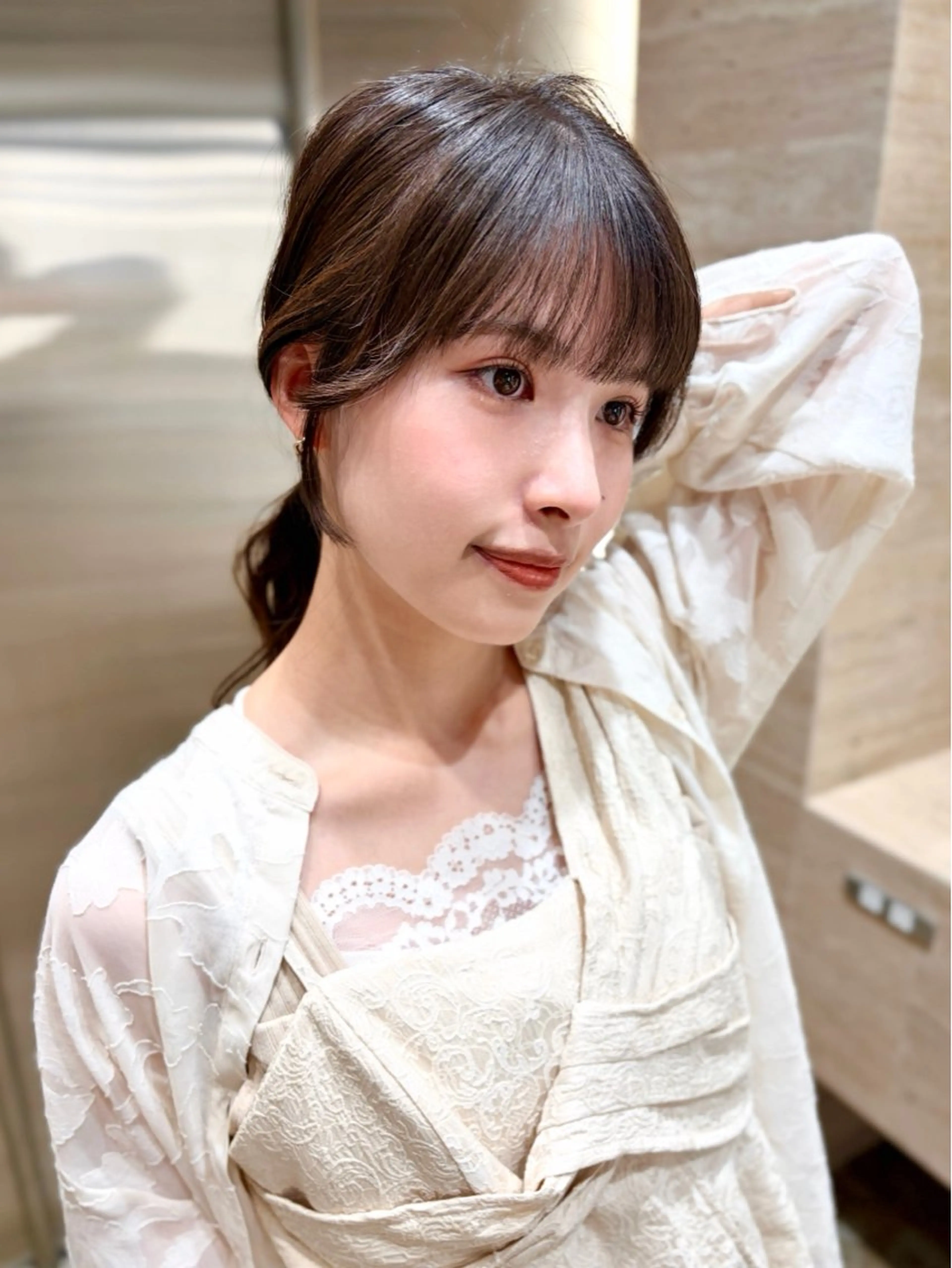 ミディアム 前髪・顔周りカット☆ あらいみゆのヘアスタイル