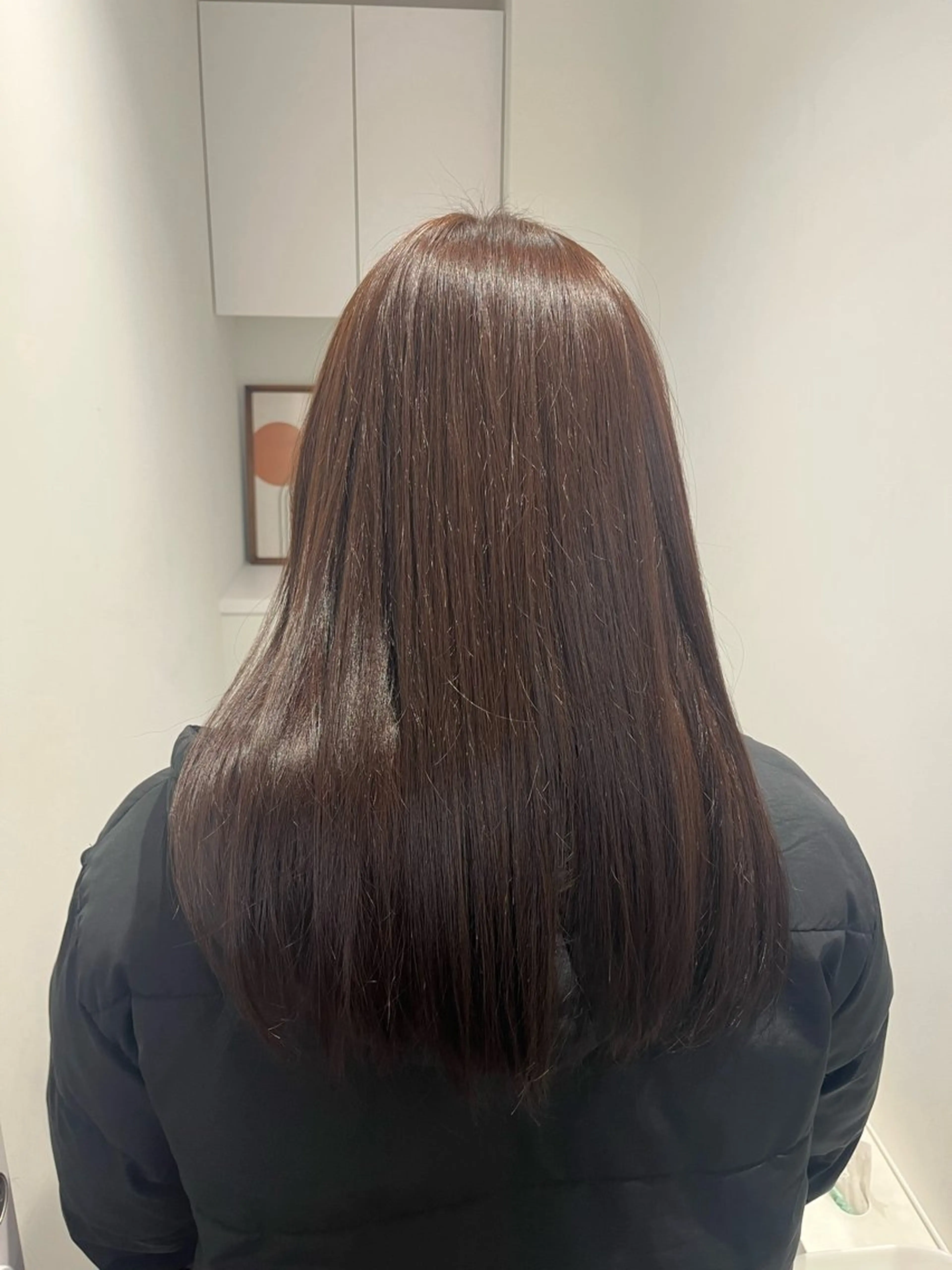 セミロング ヘアカラー 暖色ブリーチ ⭐️honokaのヘアスタイル