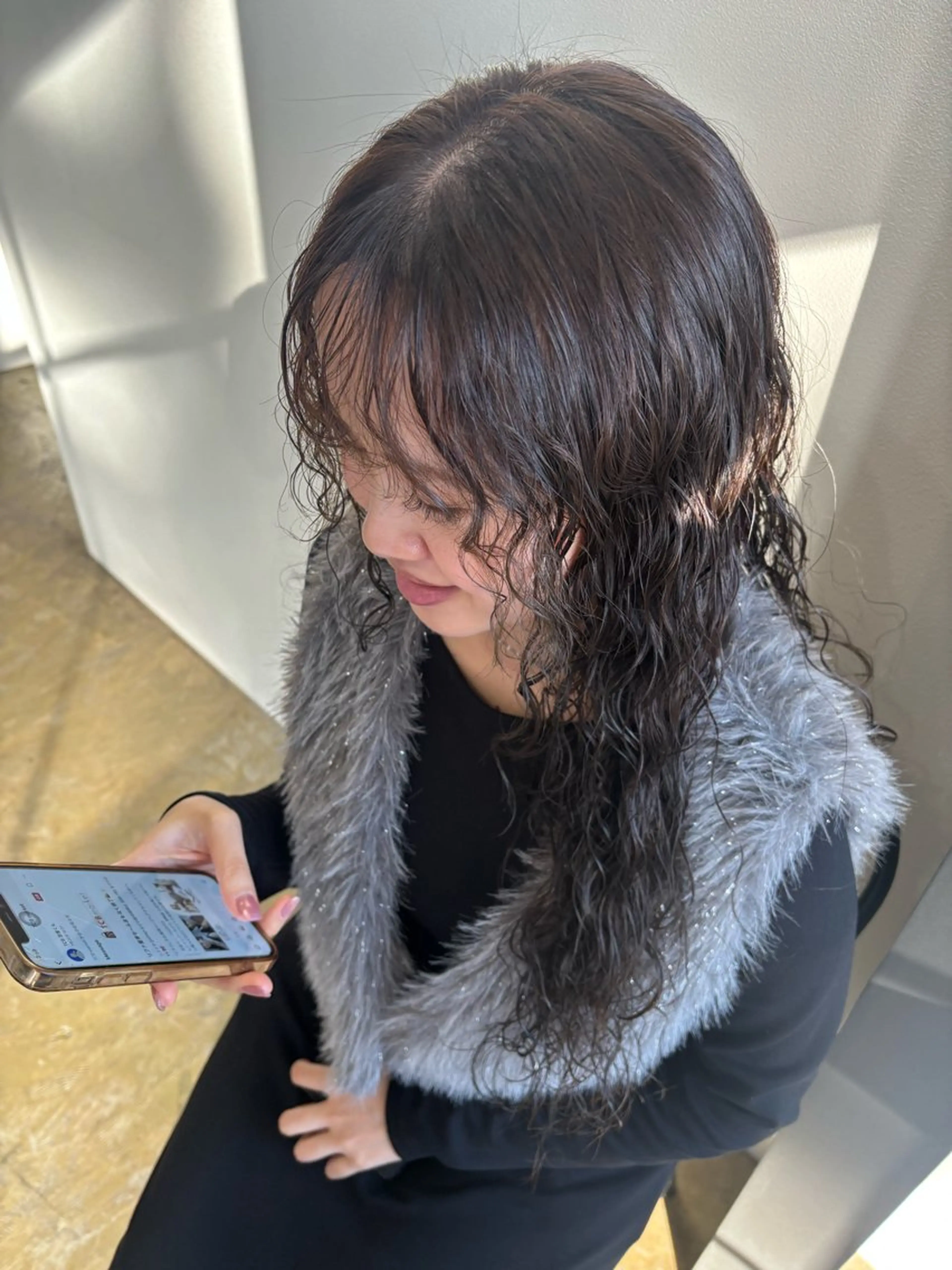 パーマ パーマ ヤマグチ ユキナのヘアスタイル