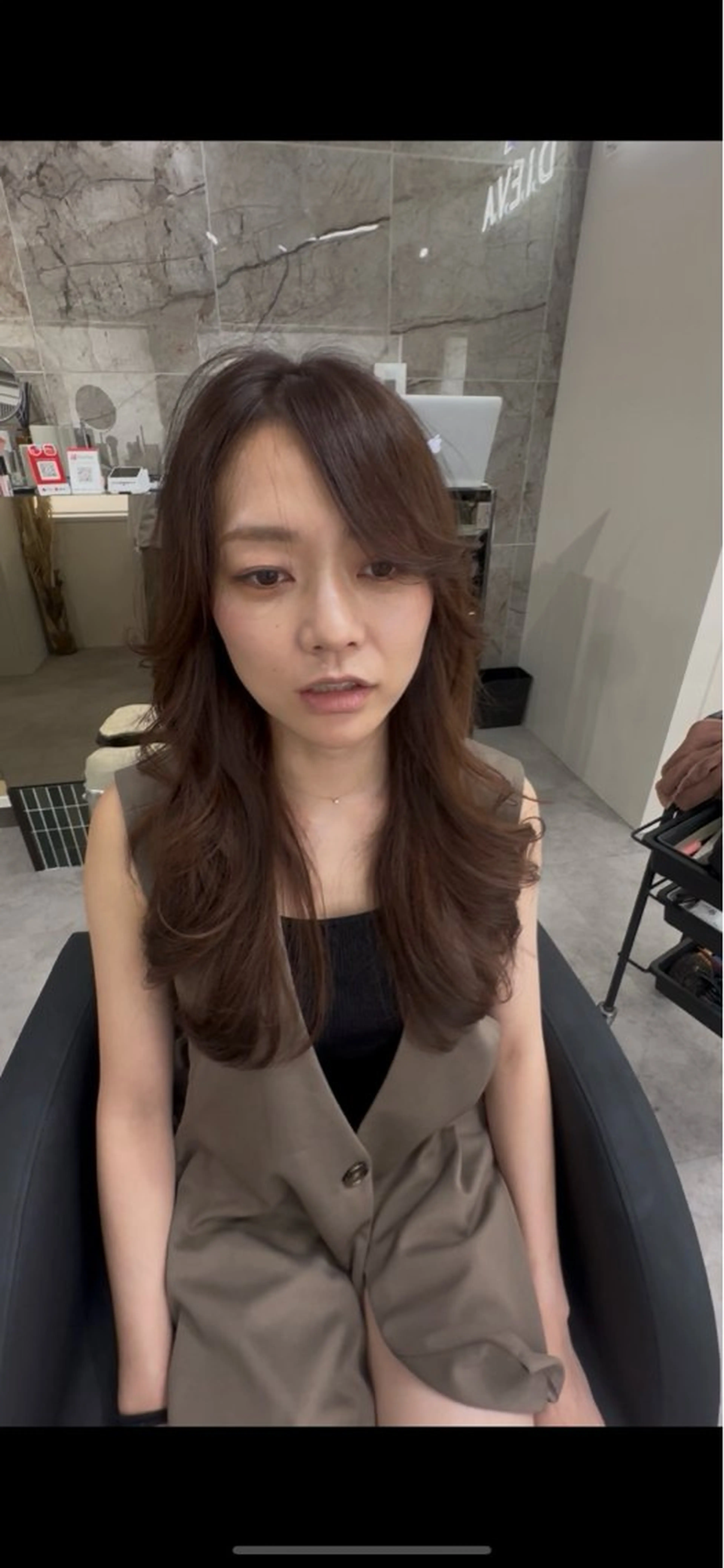 ロング カット ヘアカラー トリートメント 🫧とぅるん艶髪🫧 透明感カラー×猿渡のヘアスタイル