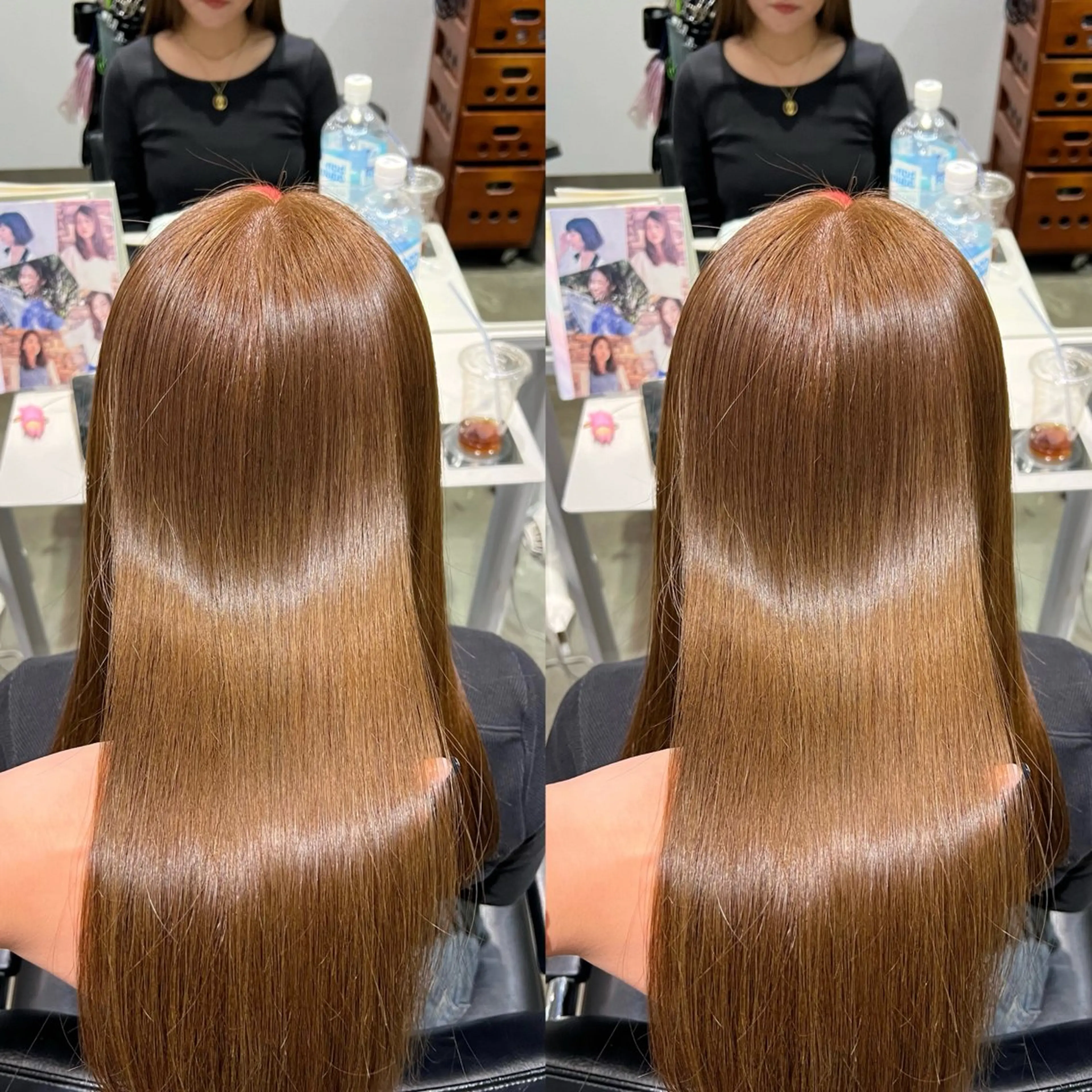 ロング カラー ベージュカラー 透明感カラー オリーブベージュ ヘアカラー トリートメント Helena みなつのヘアスタイル