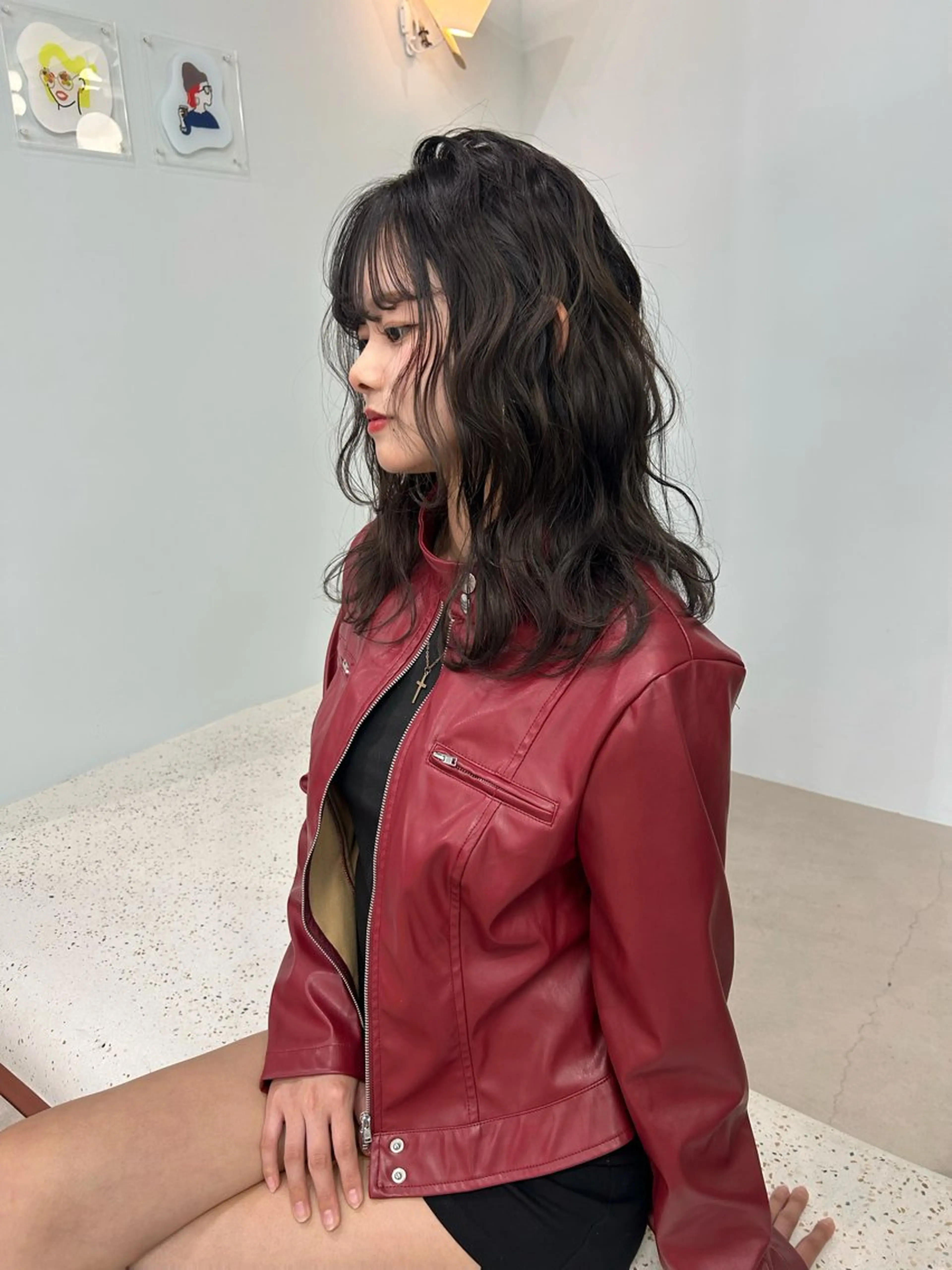 ミディアム 松井 愛夢のヘアスタイル