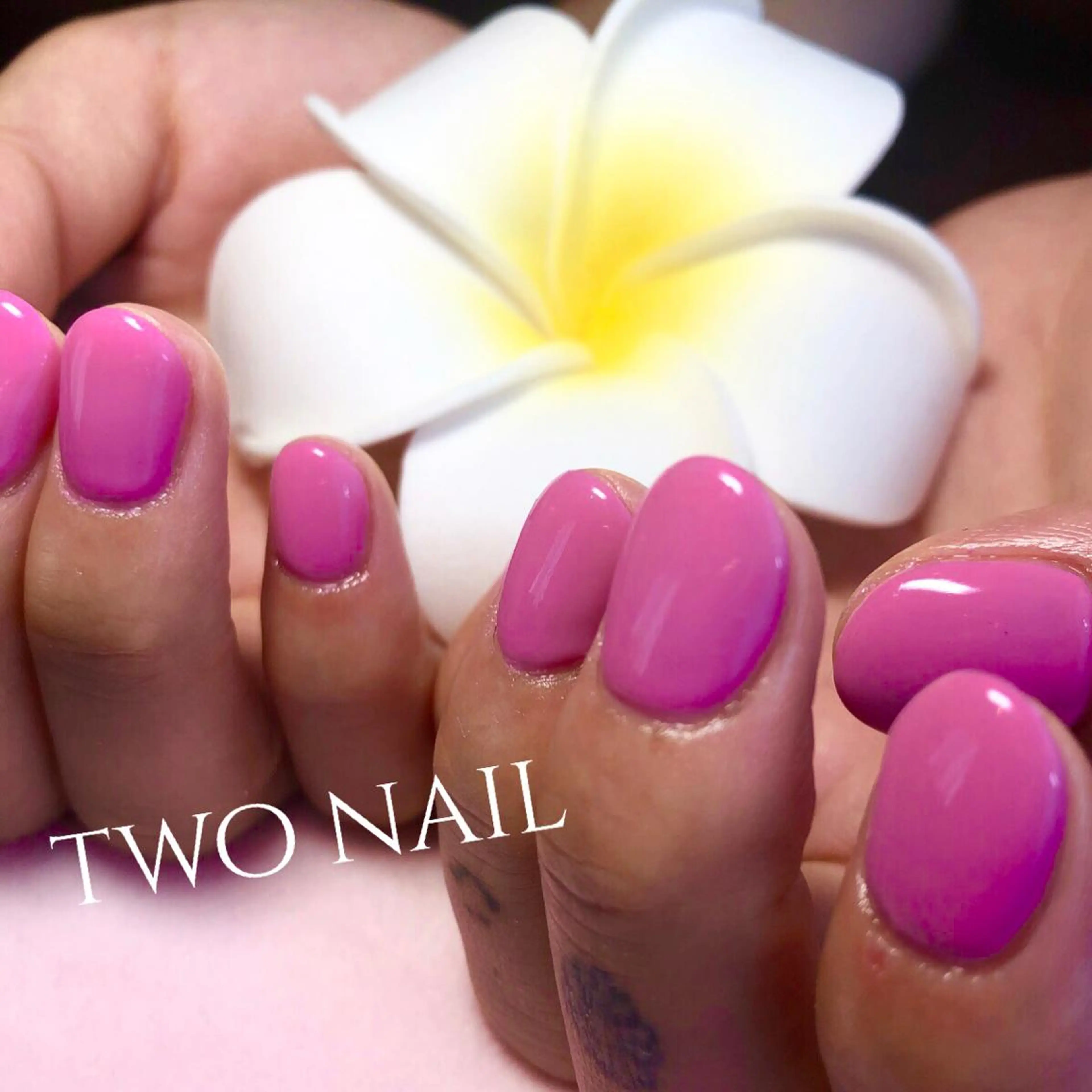 ネイル ワンカラーネイル ピンク two nailのネイルデザイン