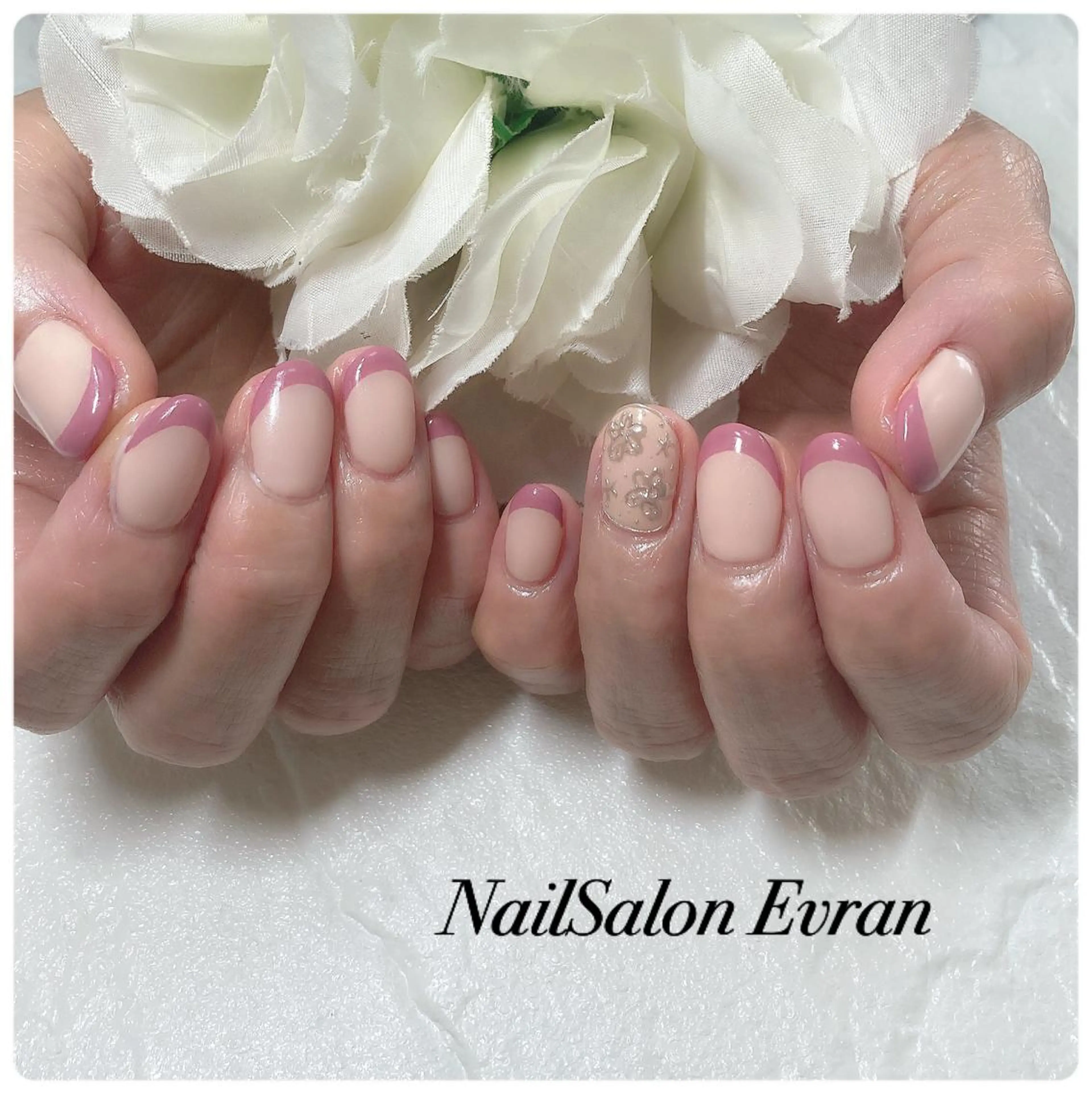 ネイル フレンチネイル ニュアンスネイル Nail salon Evranのネイルデザイン