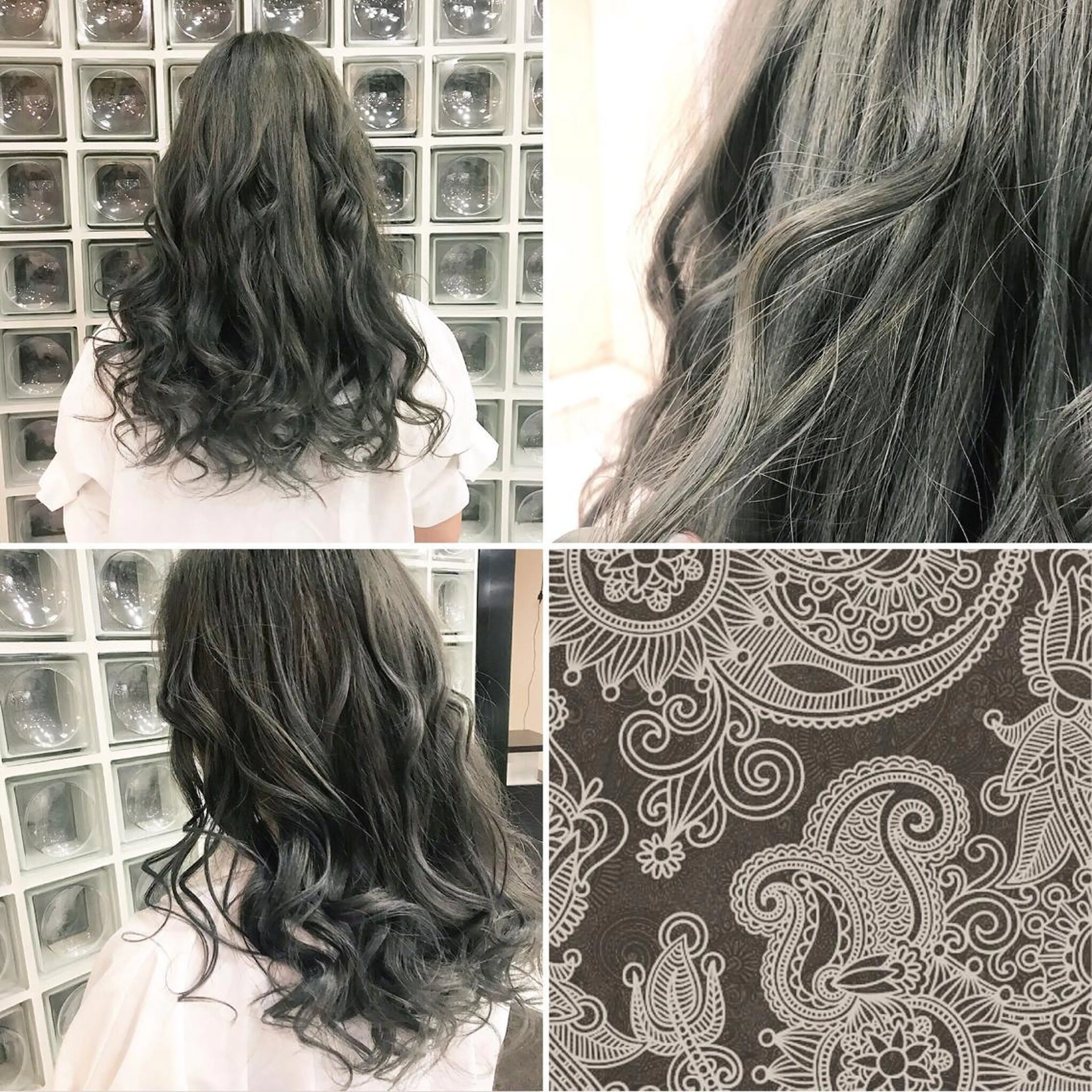 ロング カラー アッシュ アッシュグレー ヘアカラー トリートメント 🌈推し色派手髪 ハイトーンShinのヘアスタイル