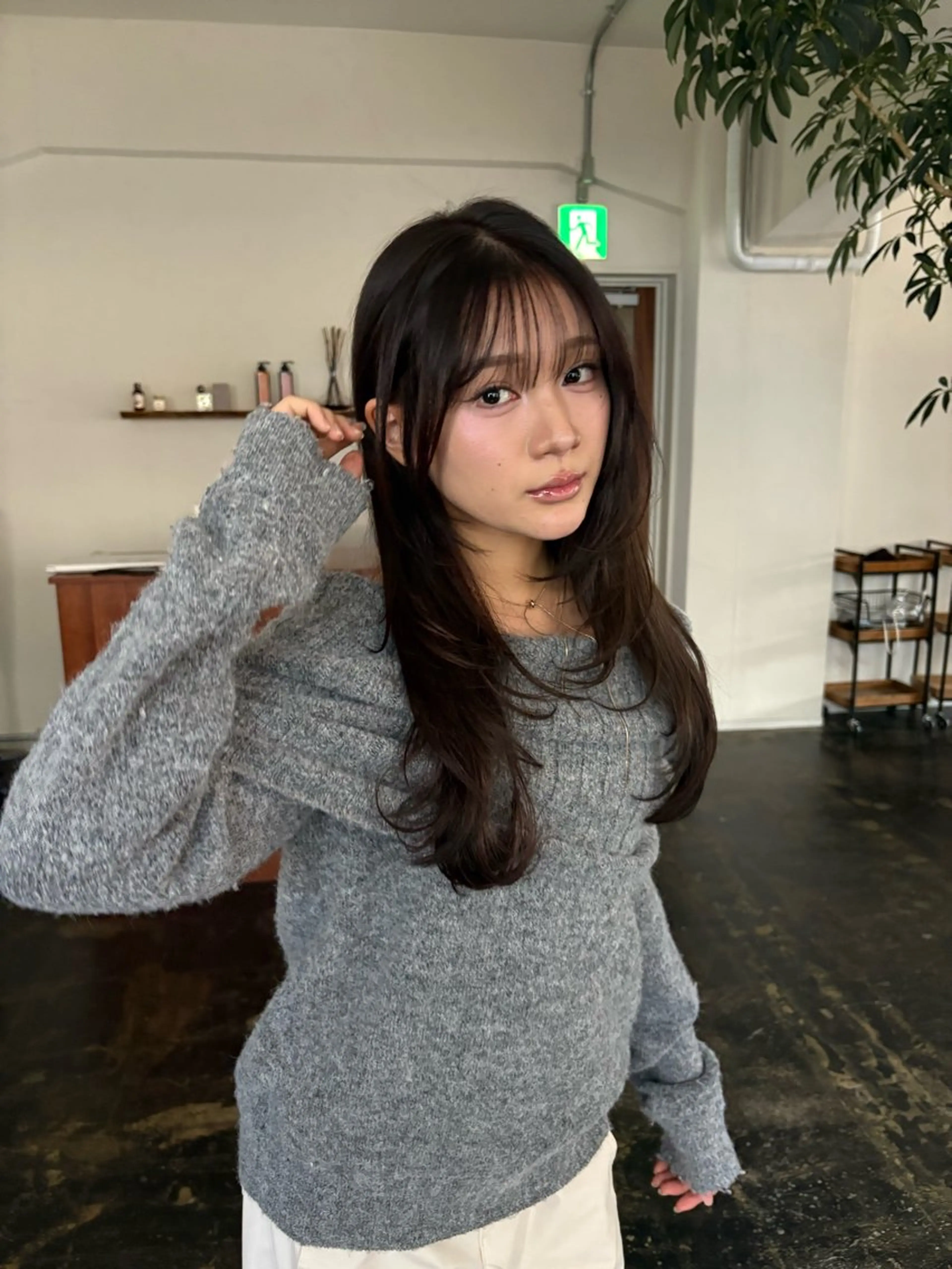 ミディアム カット ヘアカラー トリートメント 透明感カラー/顔周り カット/ののか💞のヘアスタイル