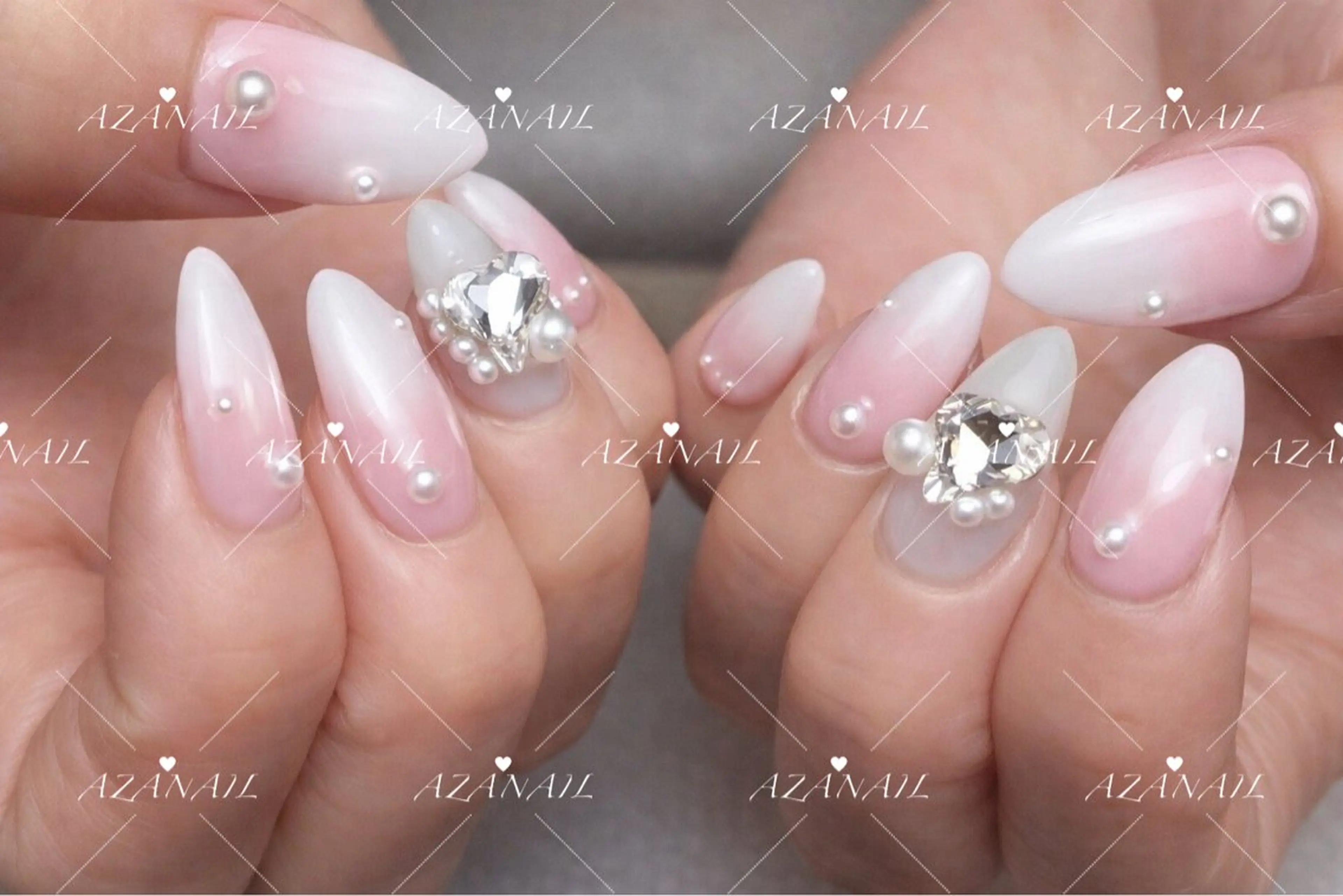 ネイル チークネイル グラデーション マグネットネイル シンプルネイル 春ネイル AZA NAILROOMのネイルデザイン