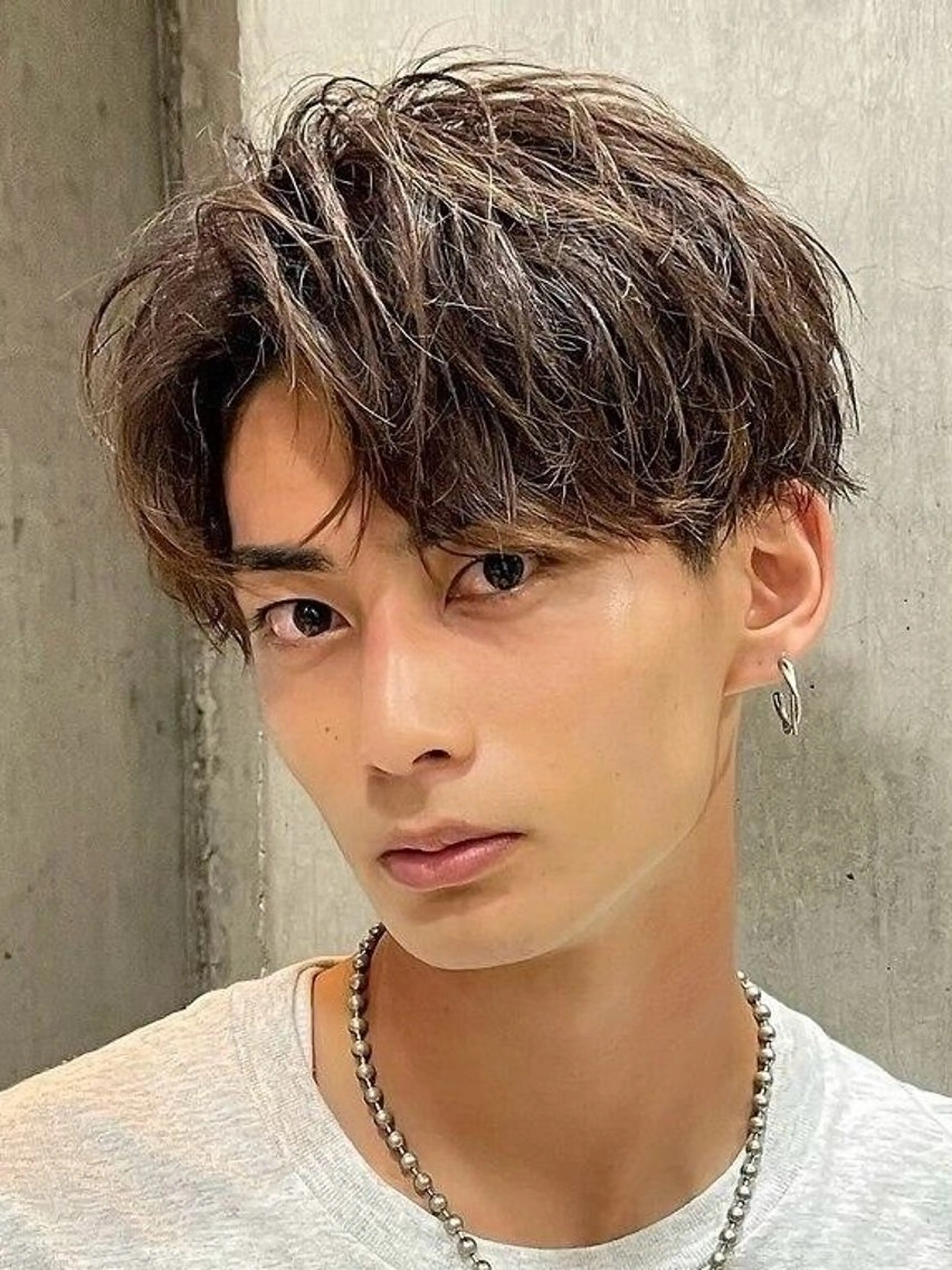 ショート パーマ メンズ センターパート 刈り上げ メンズパーマ 名古屋/水谷颯のヘアスタイル