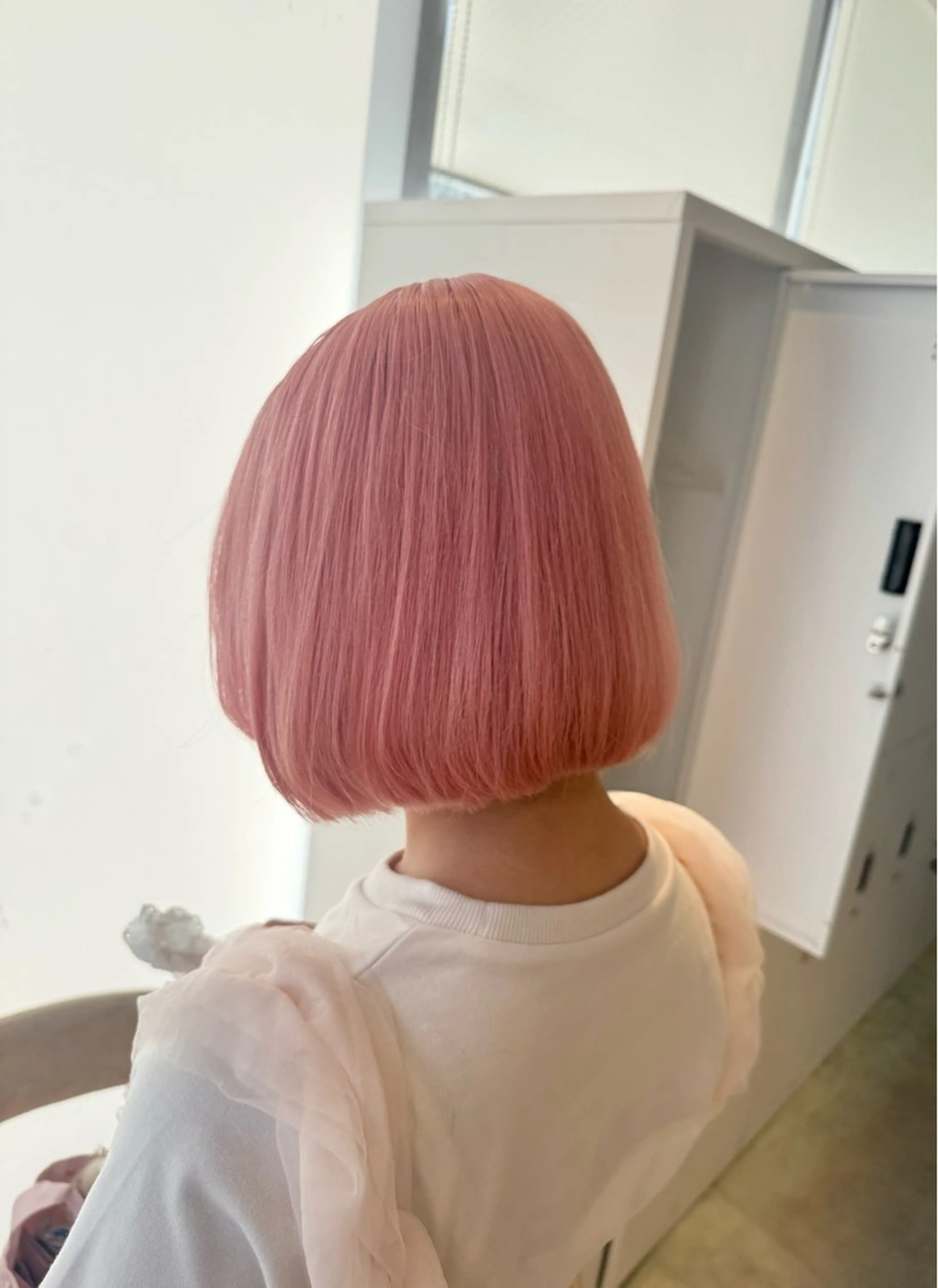 カラー ブリーチ ピンクカラー ホワイトピンク カット ヘアカラー トリートメント 透明感カラー✨艶髪 制作🌱山根あゆみのヘアスタイル