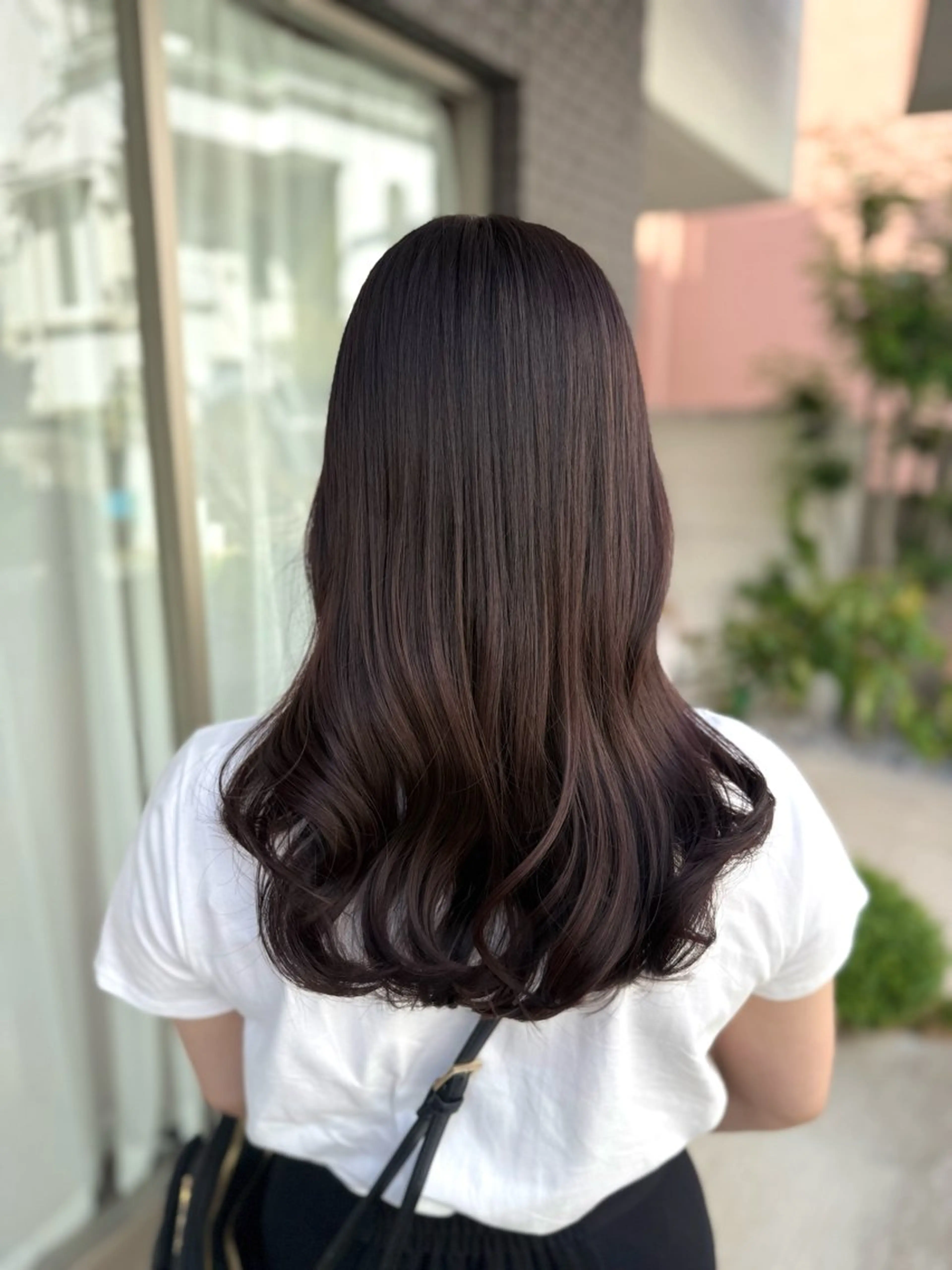 セミロング カラー カシス ラベンダーカラー カット ヘアカラー トリートメント グレージュ/レイヤー /韓国ヘア/RISAのヘアスタイル