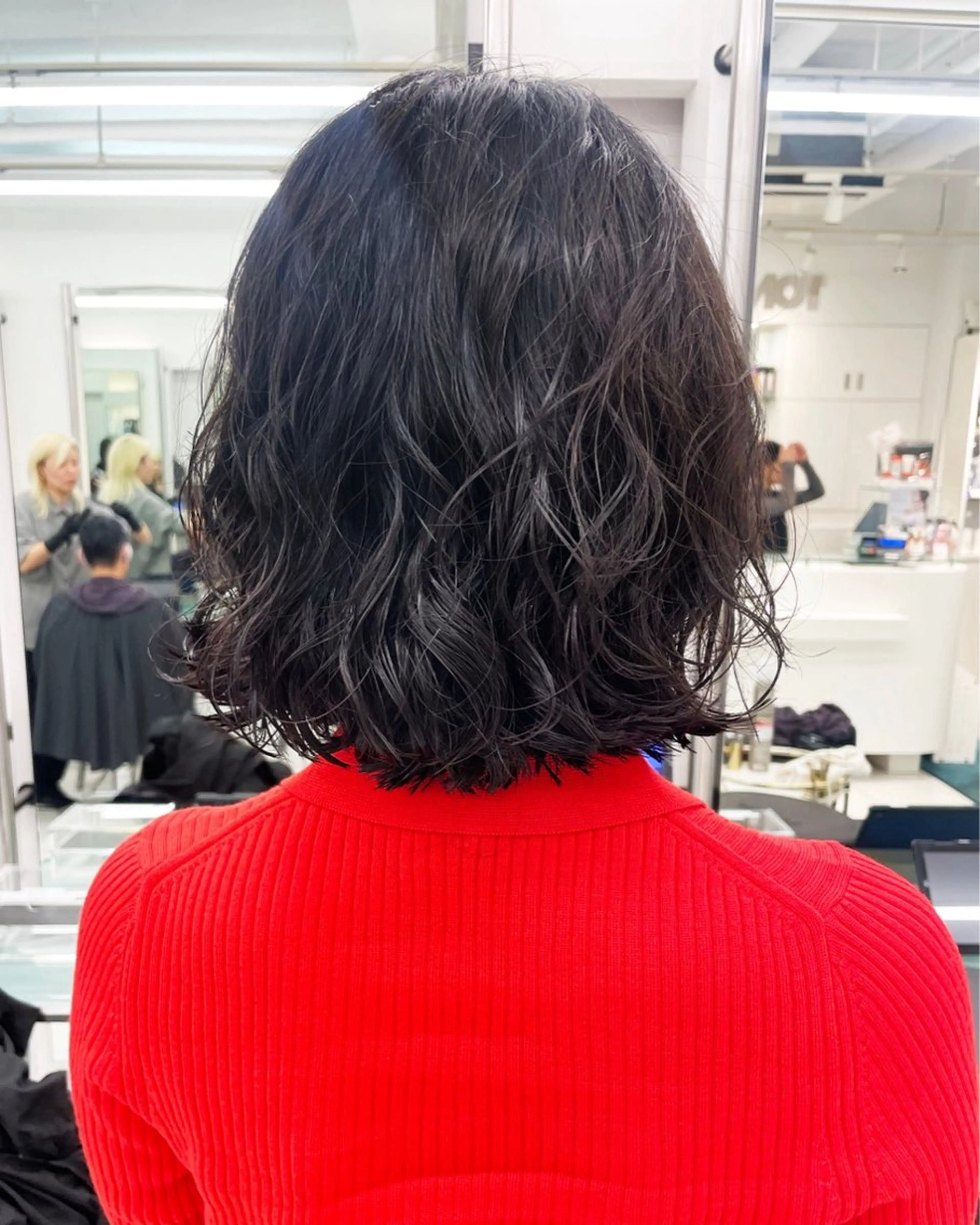 ミディアム パーマ 【レイヤーカット】 キサヌキミワのヘアスタイル